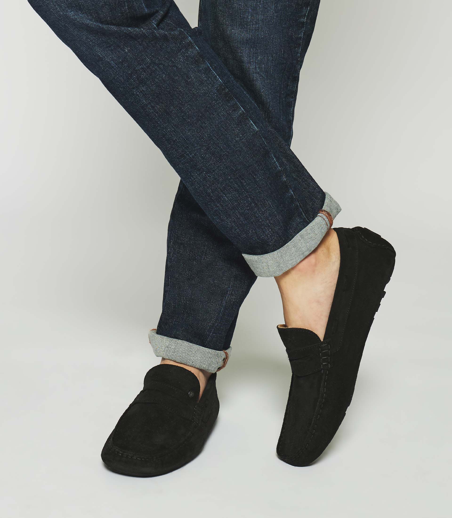 Mocassins en velours noir - Image 5