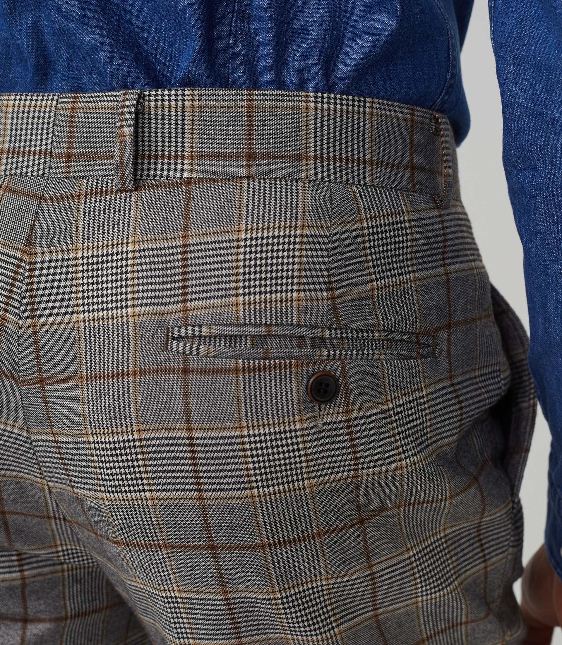 Pantalon ville Prince de Galles beige "Gvinyle" - Image 2