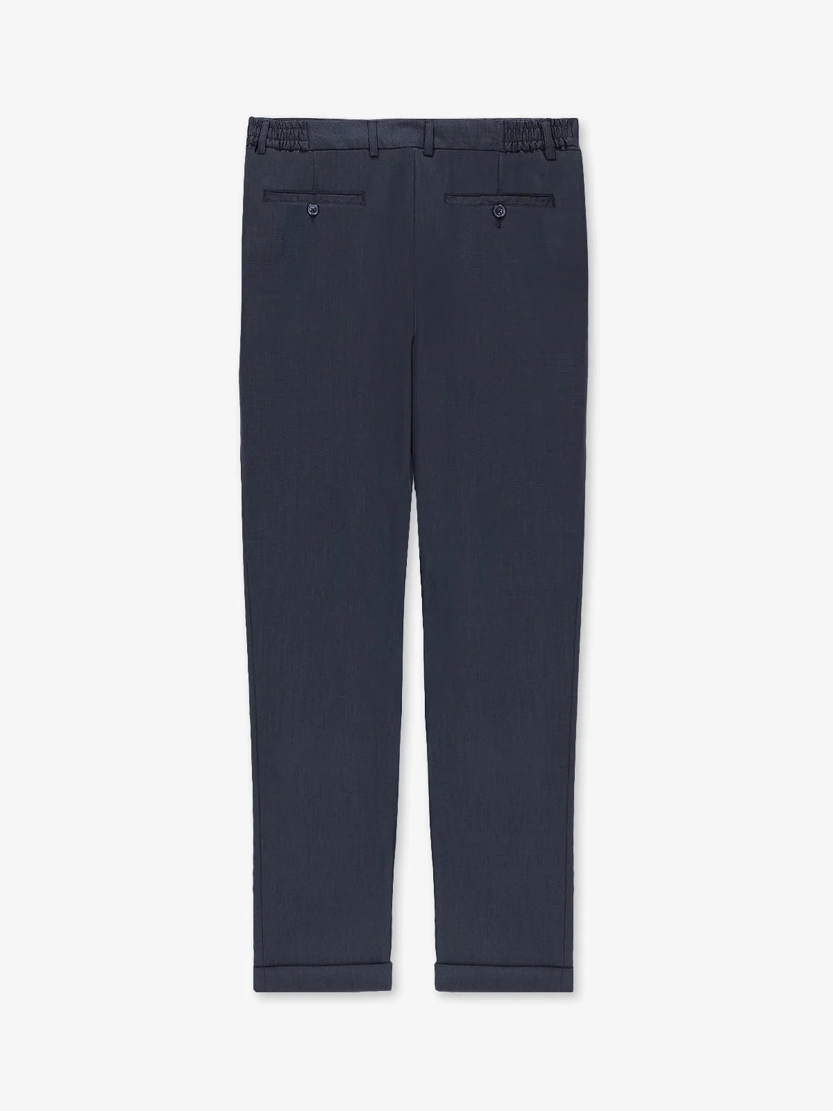 Pantalon avec taille élastique marine - Image 2