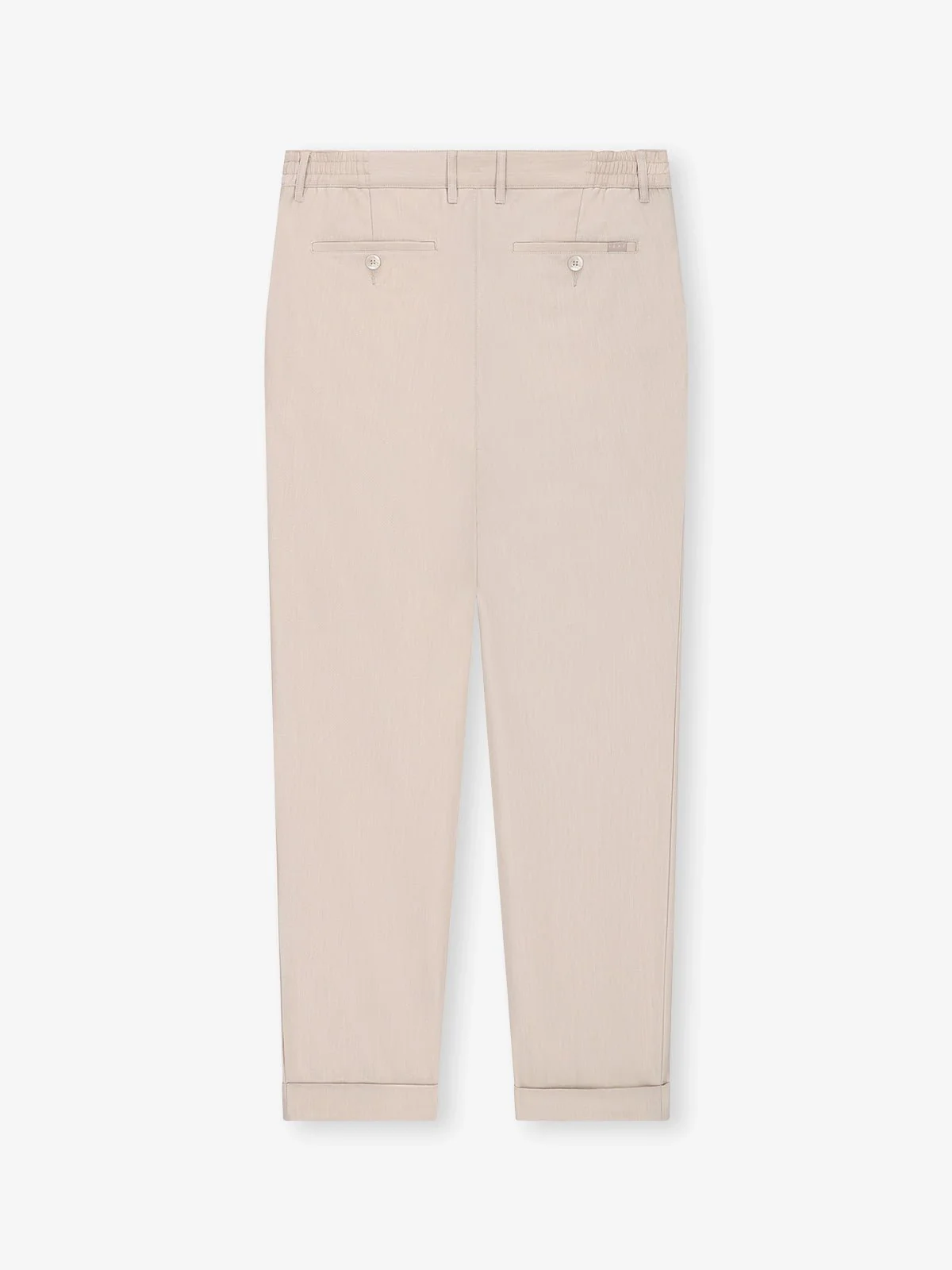 Pantalon avec taille élastiquée beige - Image 2