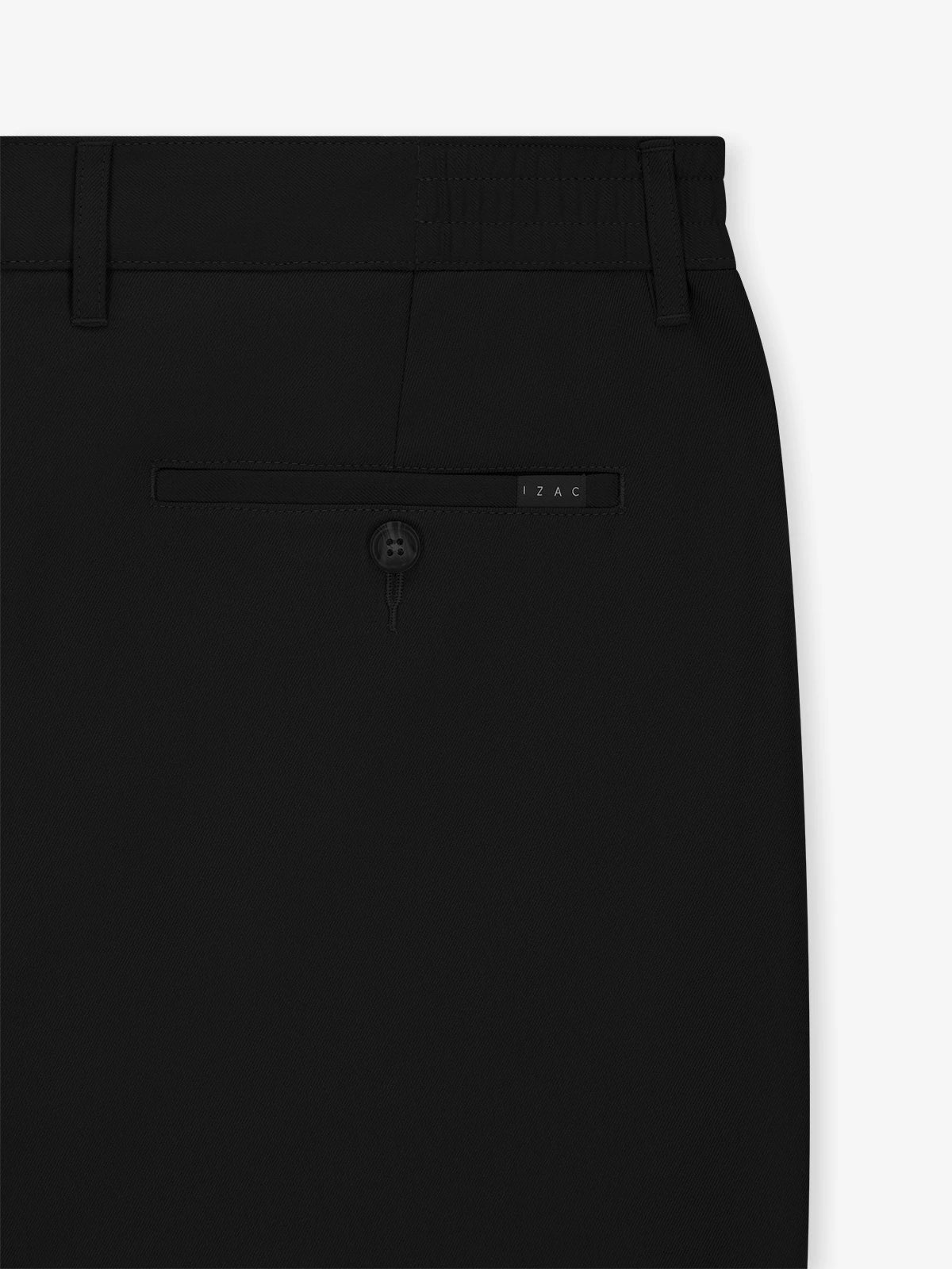 Pantalon avec taille élastiquée noir - Image 3
