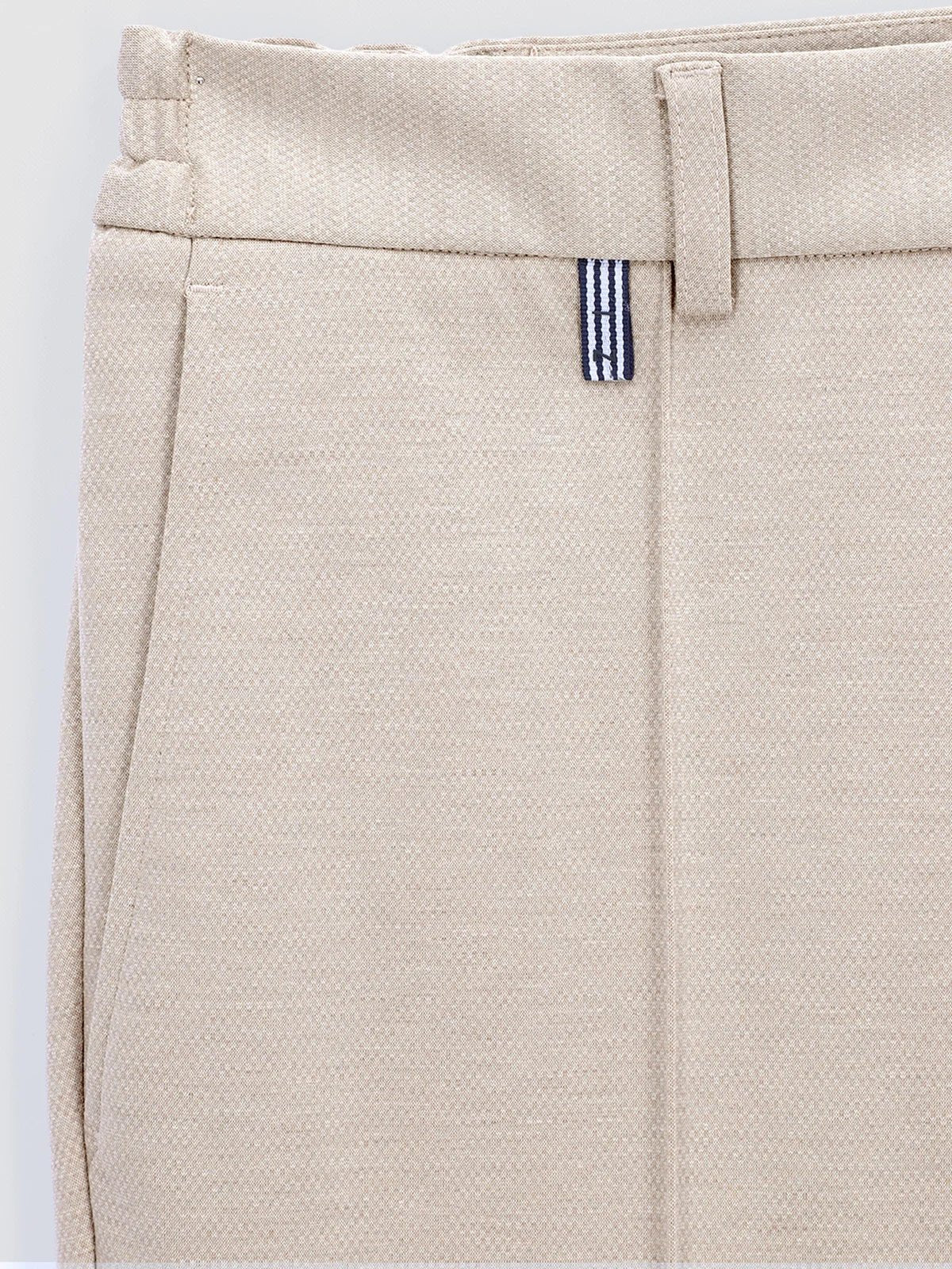 Pantalon ville en maille beige - Image 4
