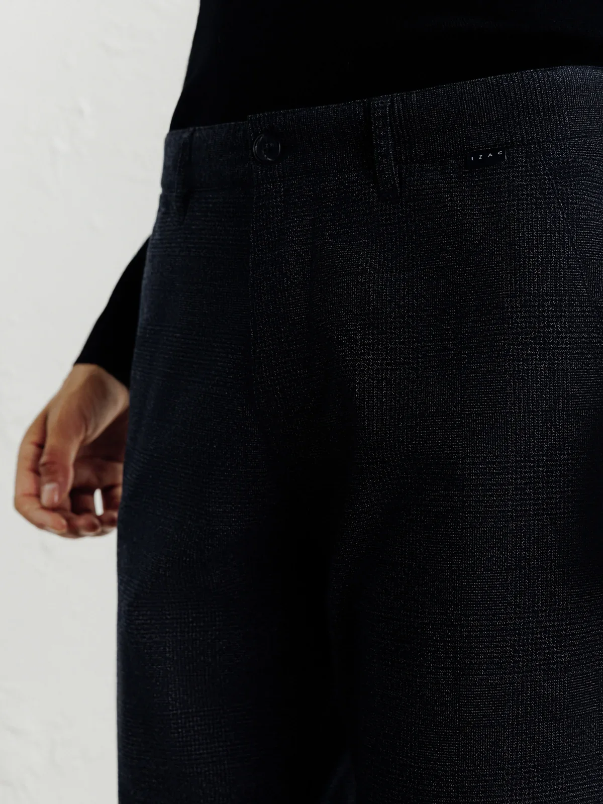 Pantalon carreaux marine - Image 2
