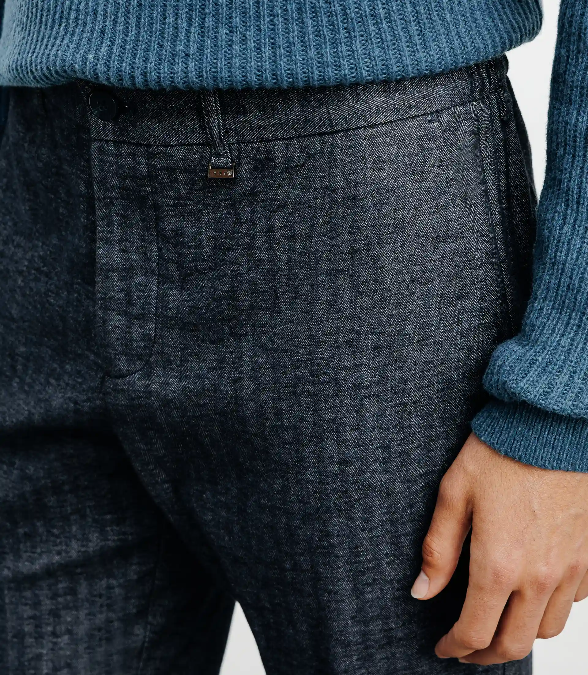 Pantalon chevron marine - Image 2