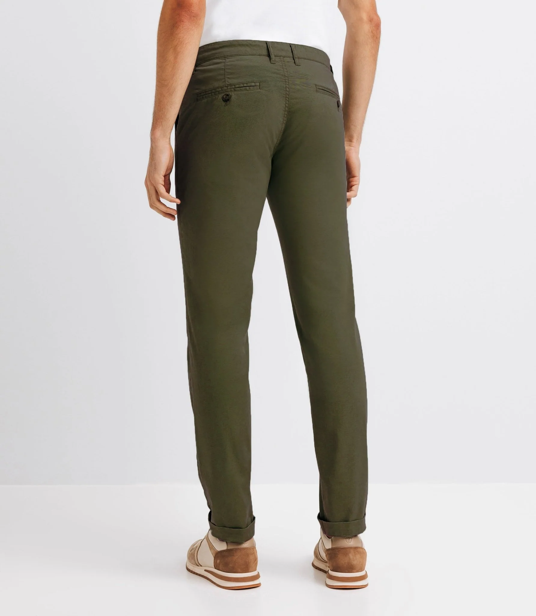 Pantalon coton stretch vert - Image 2