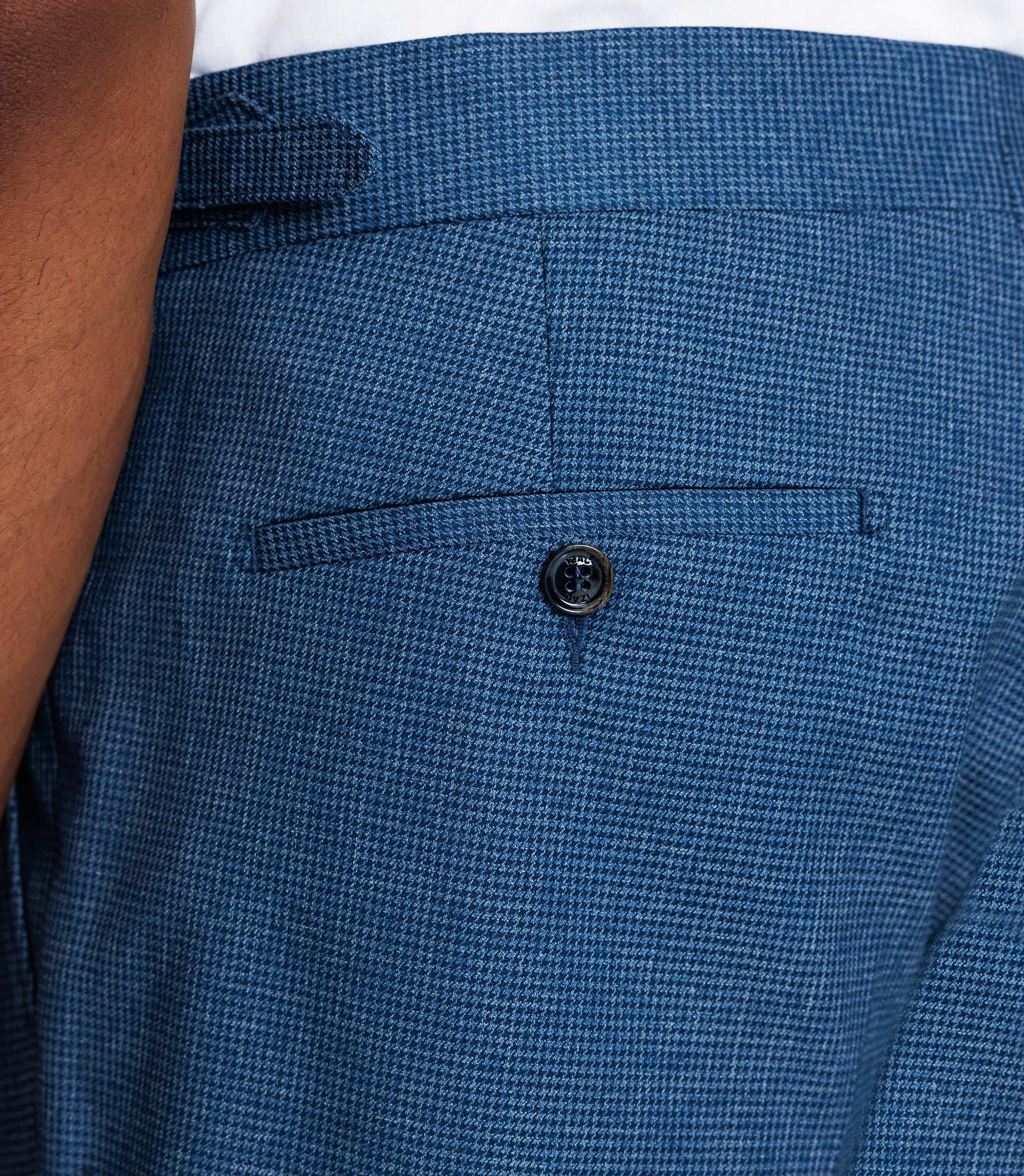 Pantalon ville bleu effet denim - Image 4