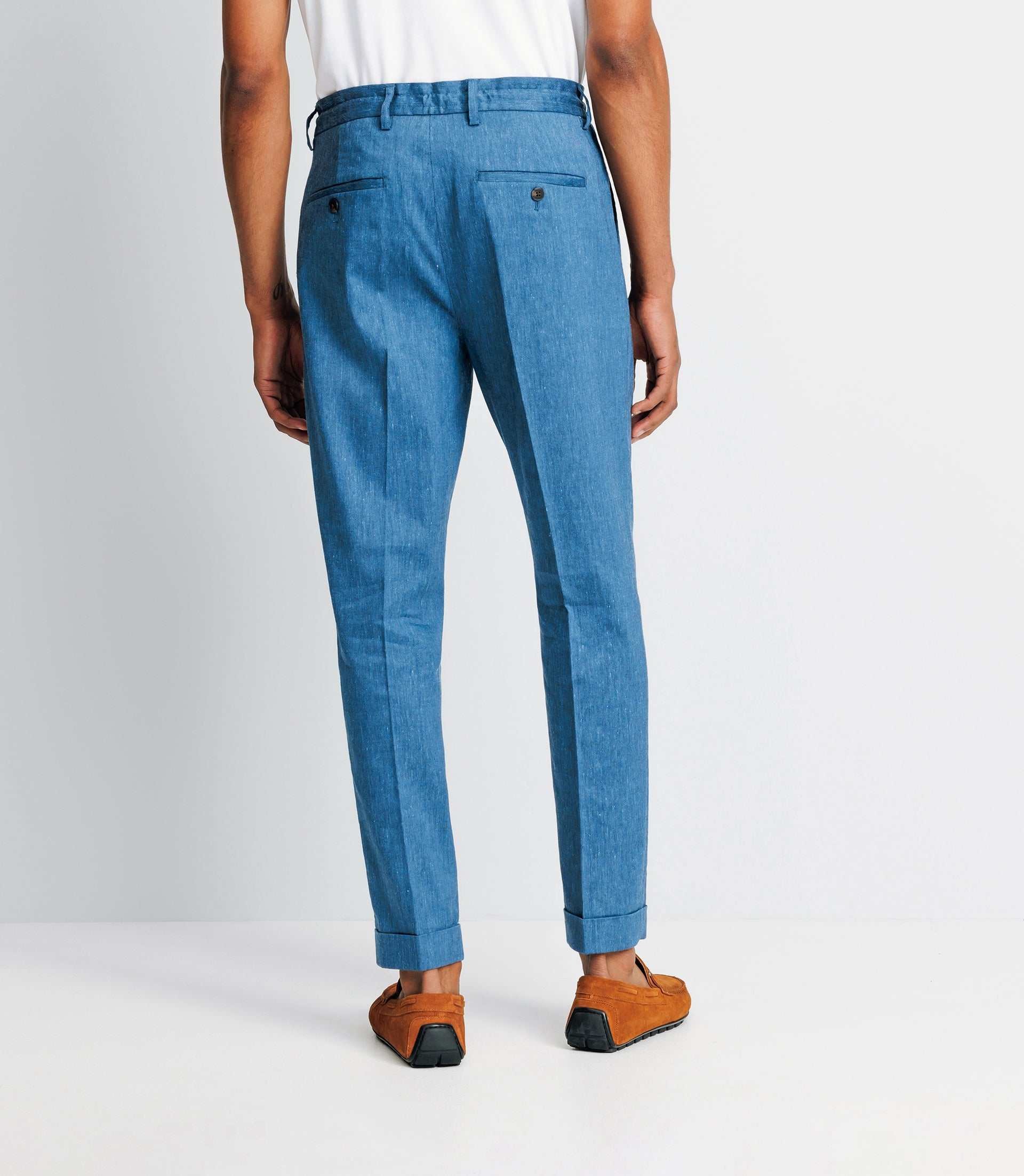 Pantalon ville avec cordon bleu indigo - Image 4