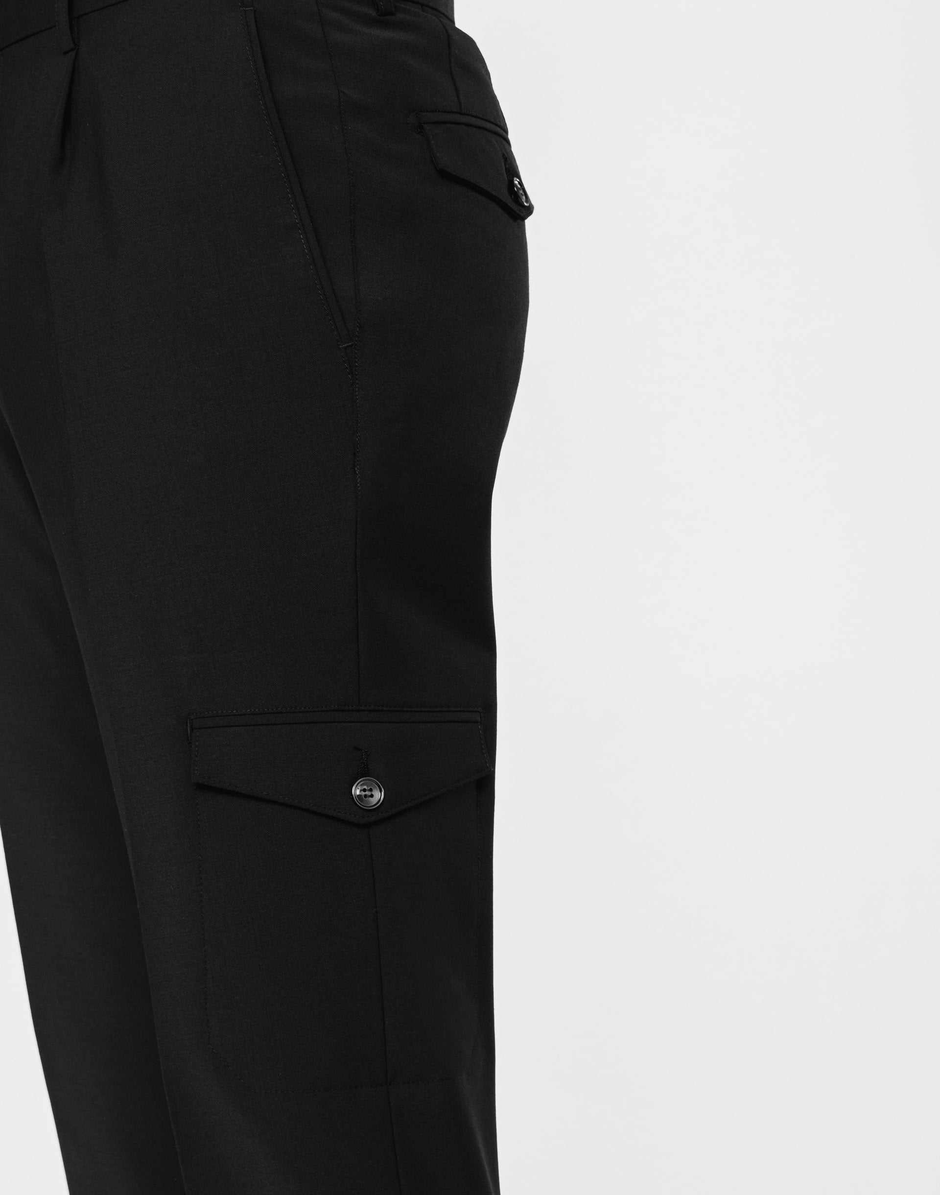 Pantalon ville cargo noir "Timo" - Image 3