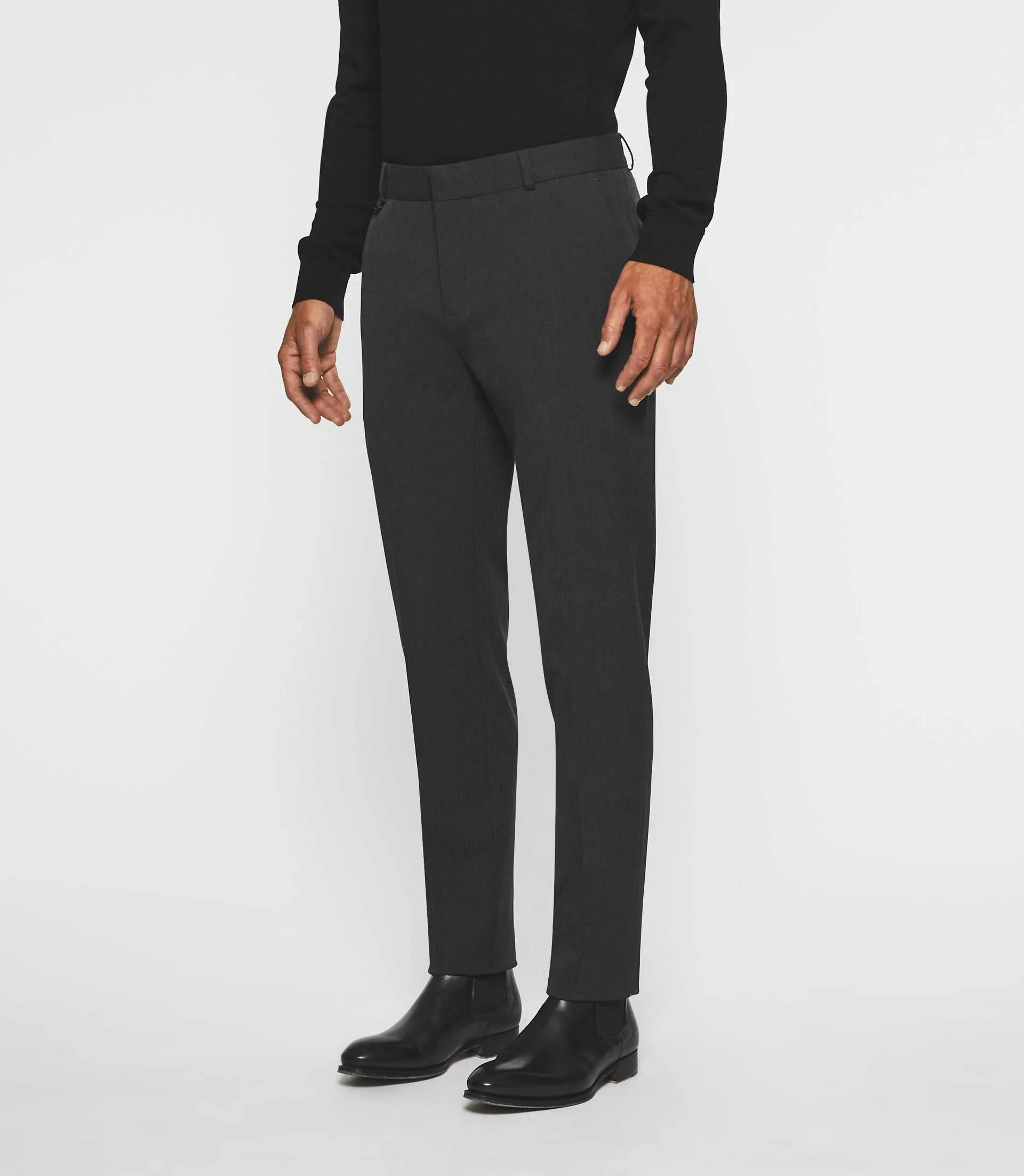 Pantalon ville uni bi-stretch gris moyen FAOR - Image 5