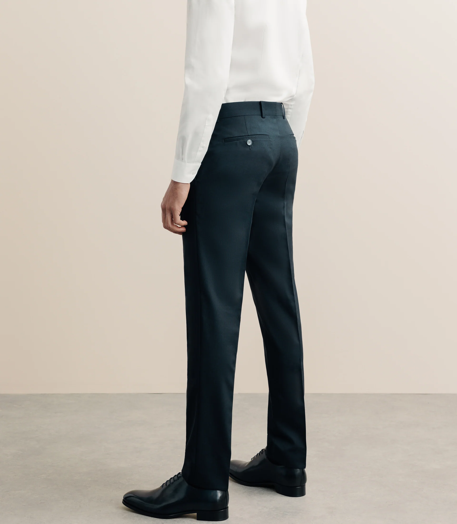 Pantalon ville 100% laine marine - Image 4