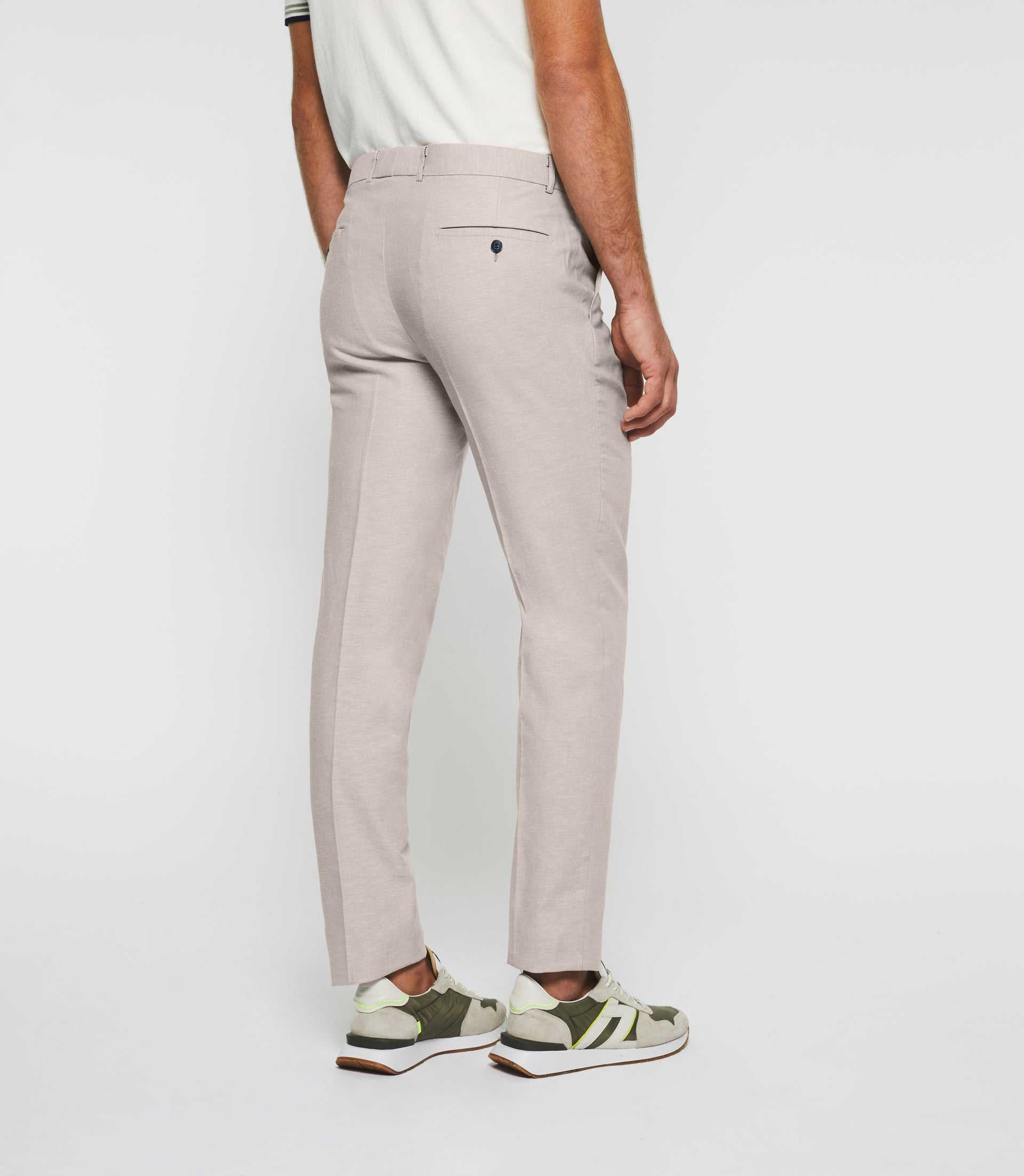Pantalon ville en lin rose "Bcalice" - Image 3