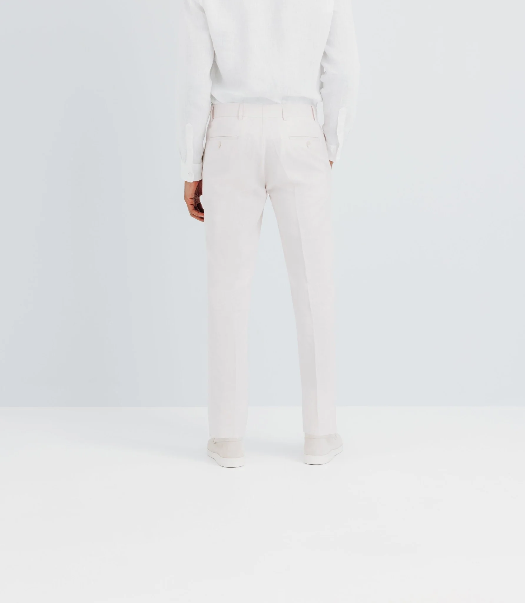 Pantalon ville 100% lin rose - Image 4