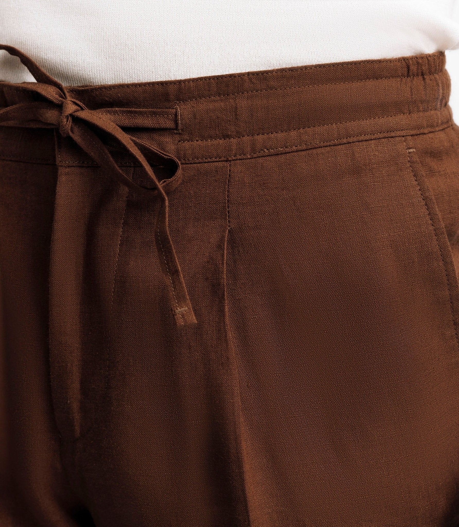 Pantalon ville 100% lin truffe - Image 4