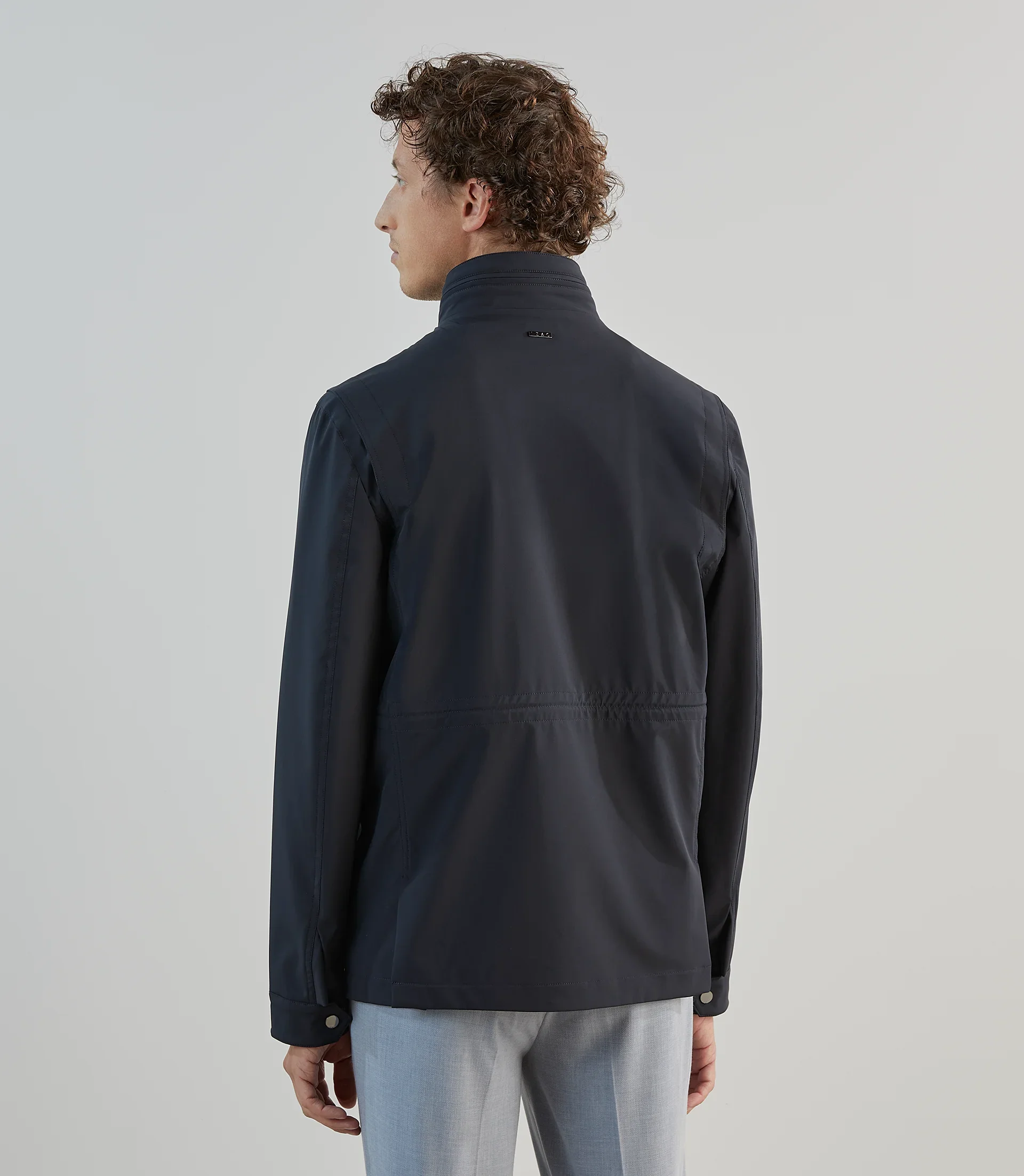 Parka courte col montant marine - Image 4