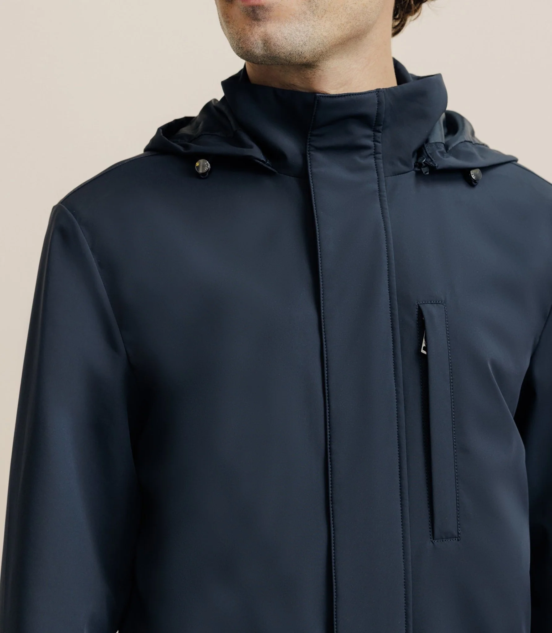 Parka longue et légère marine - Image 5