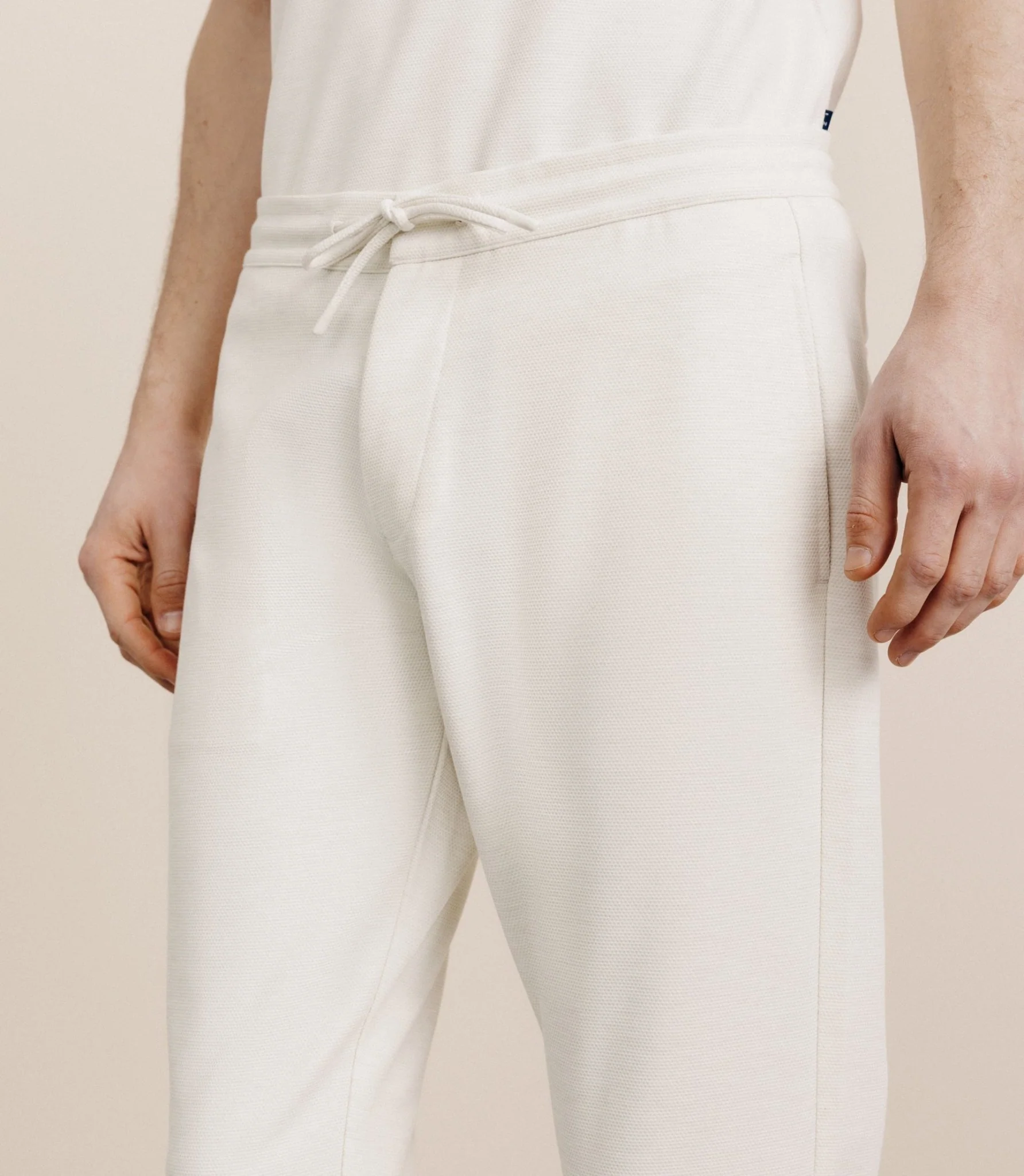 Pantalon élastiqué écru - Image 2