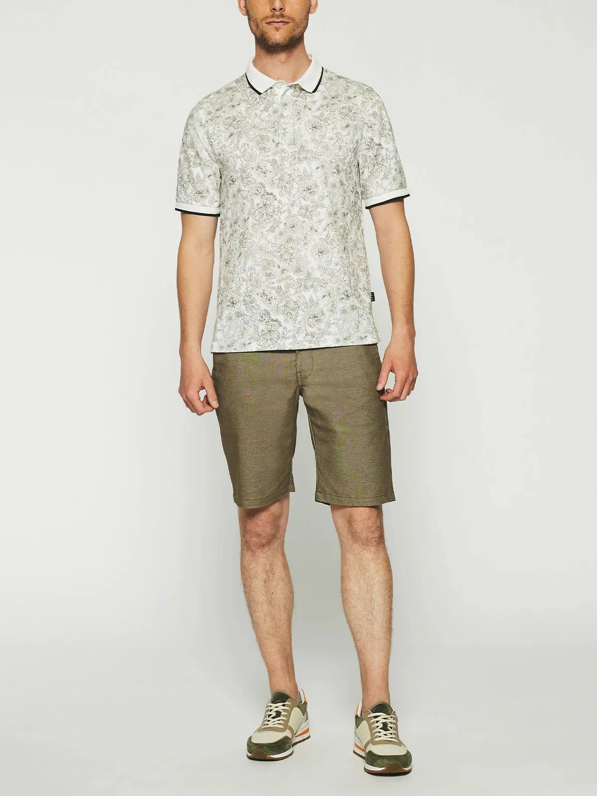 Polo à imprimé beige GEDEON