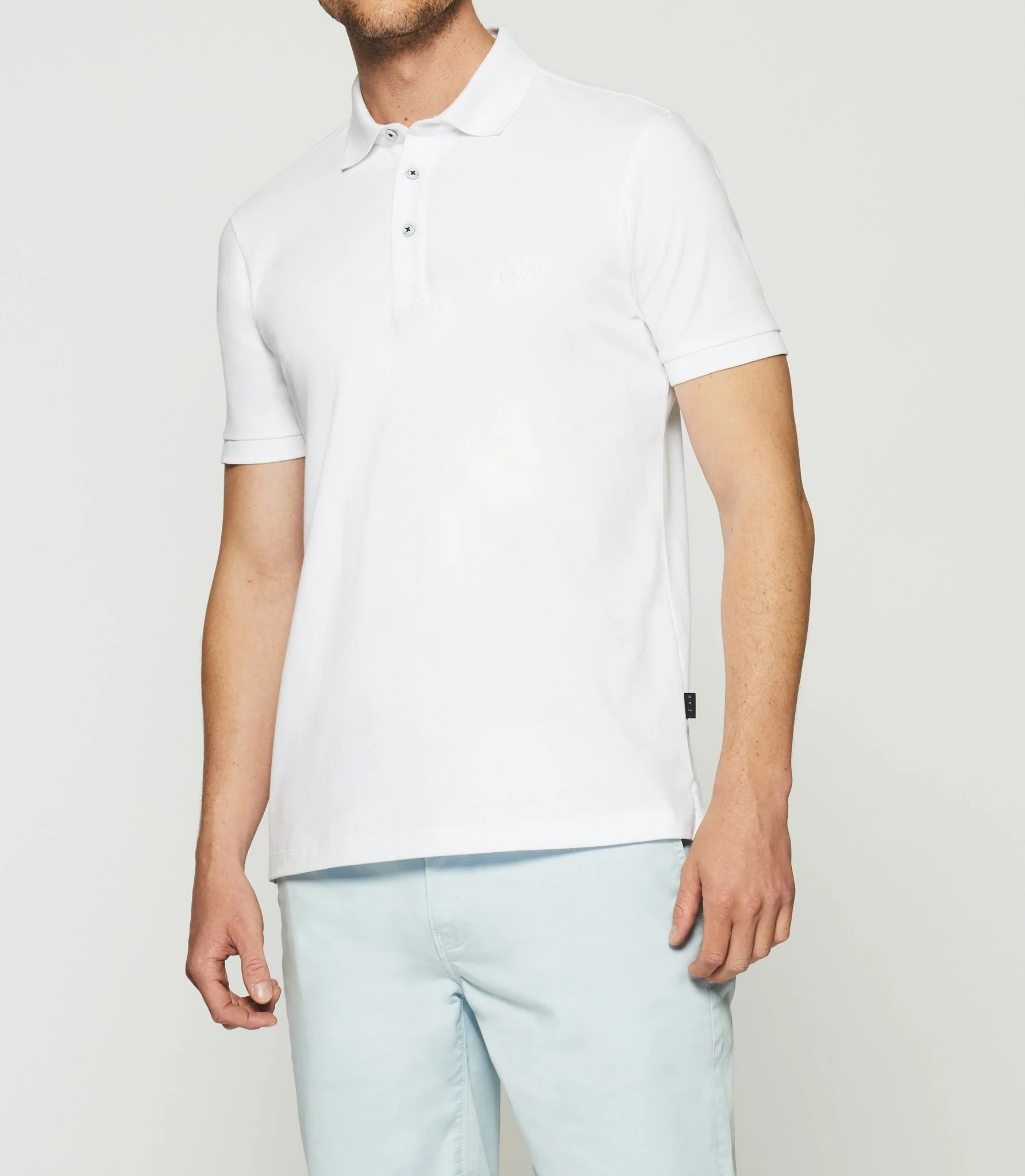 Polo uni blanc manches courtes GREGOR - Image 2