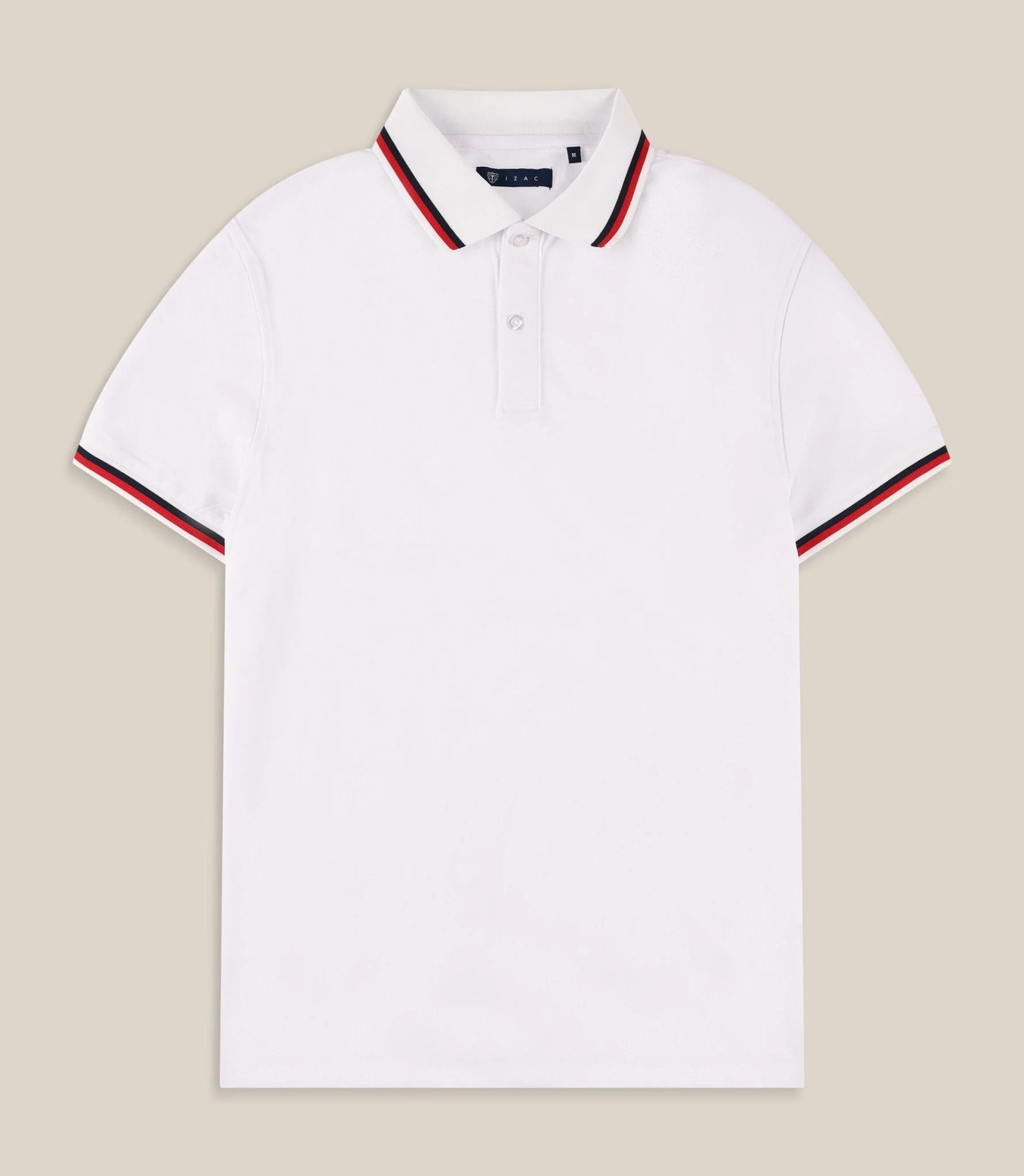 Polo en maille piquée blanc