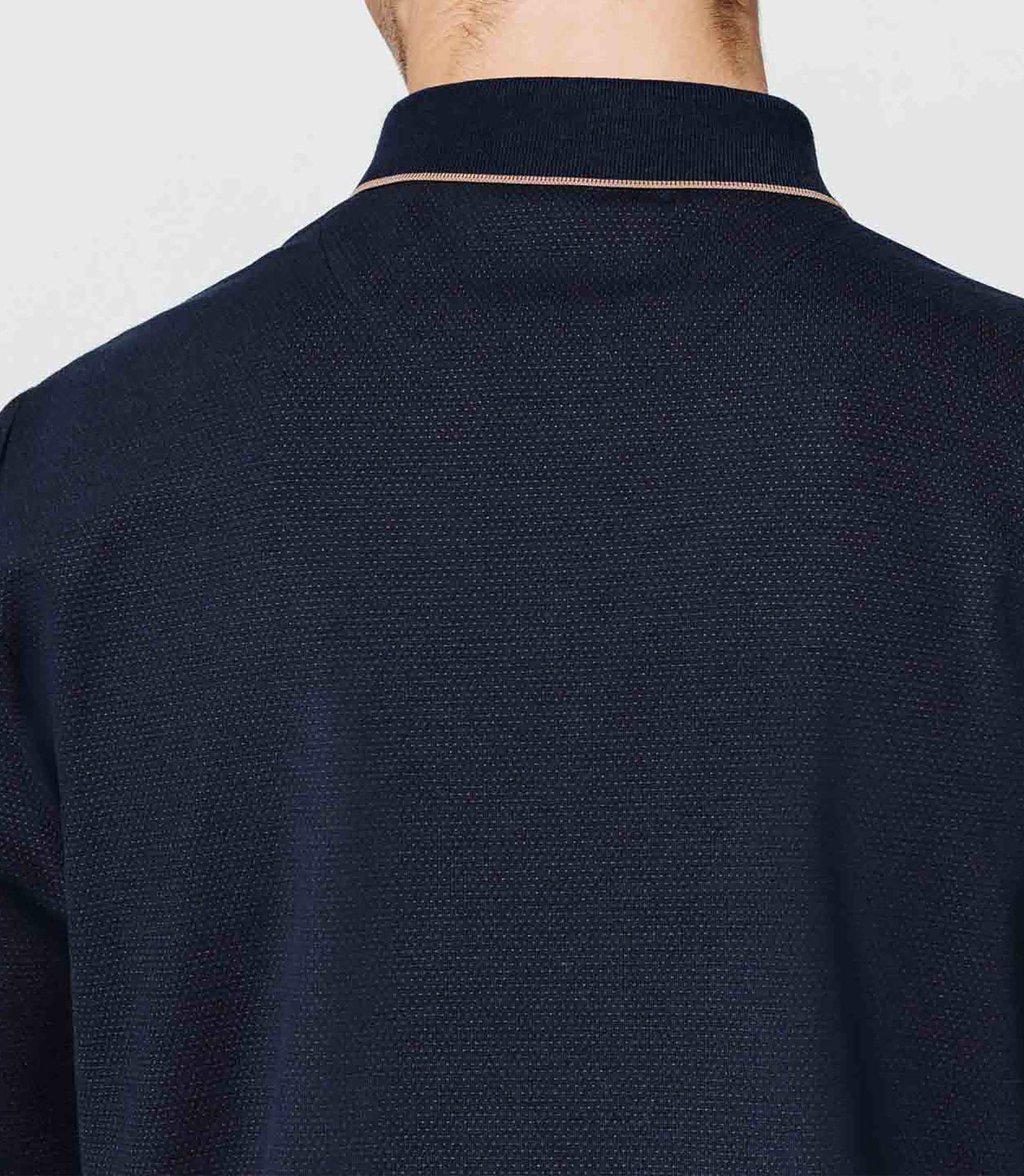 Polo jacquard marine - Image 2