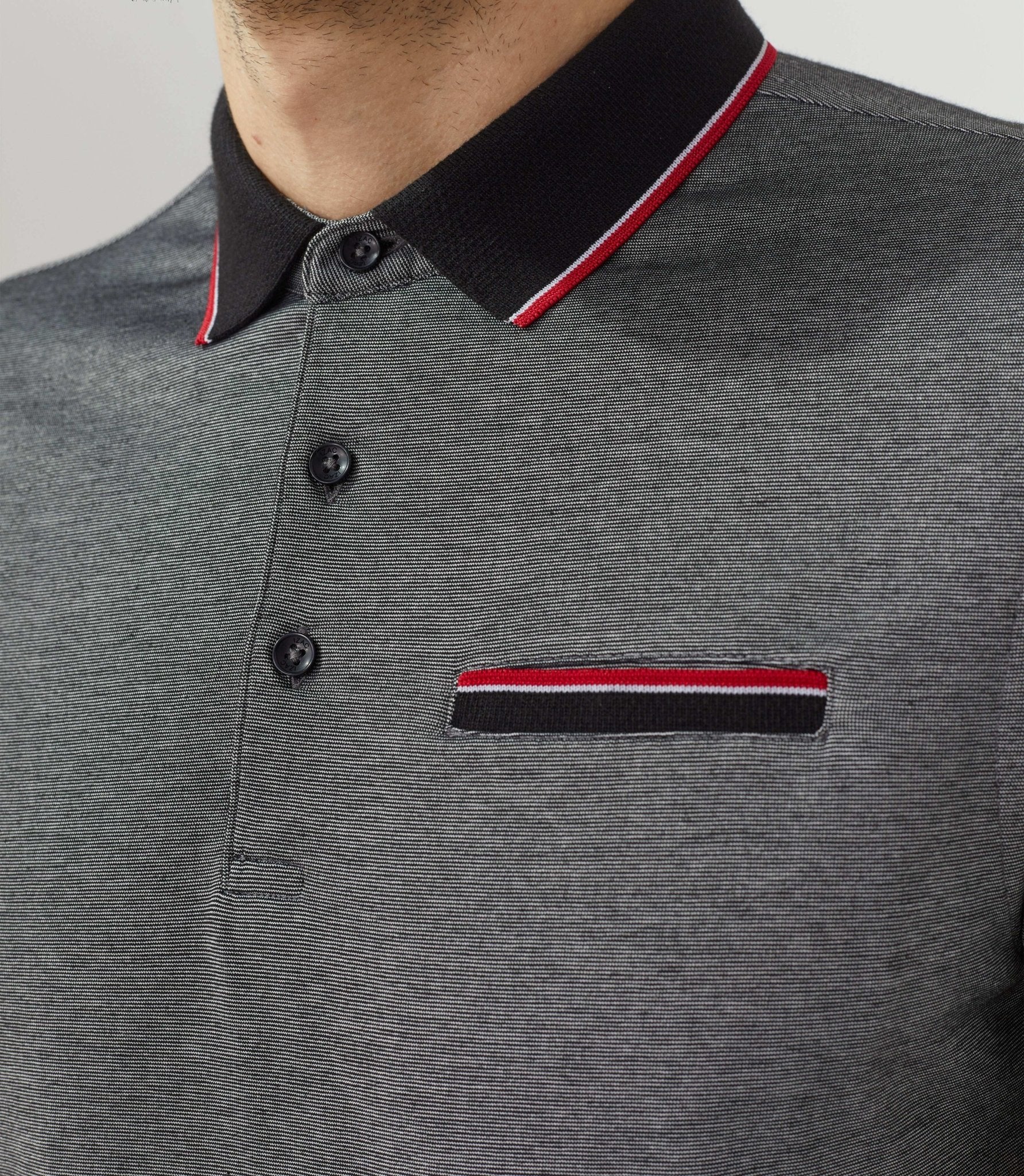 Polo jersey noir "Rally" - Image 2