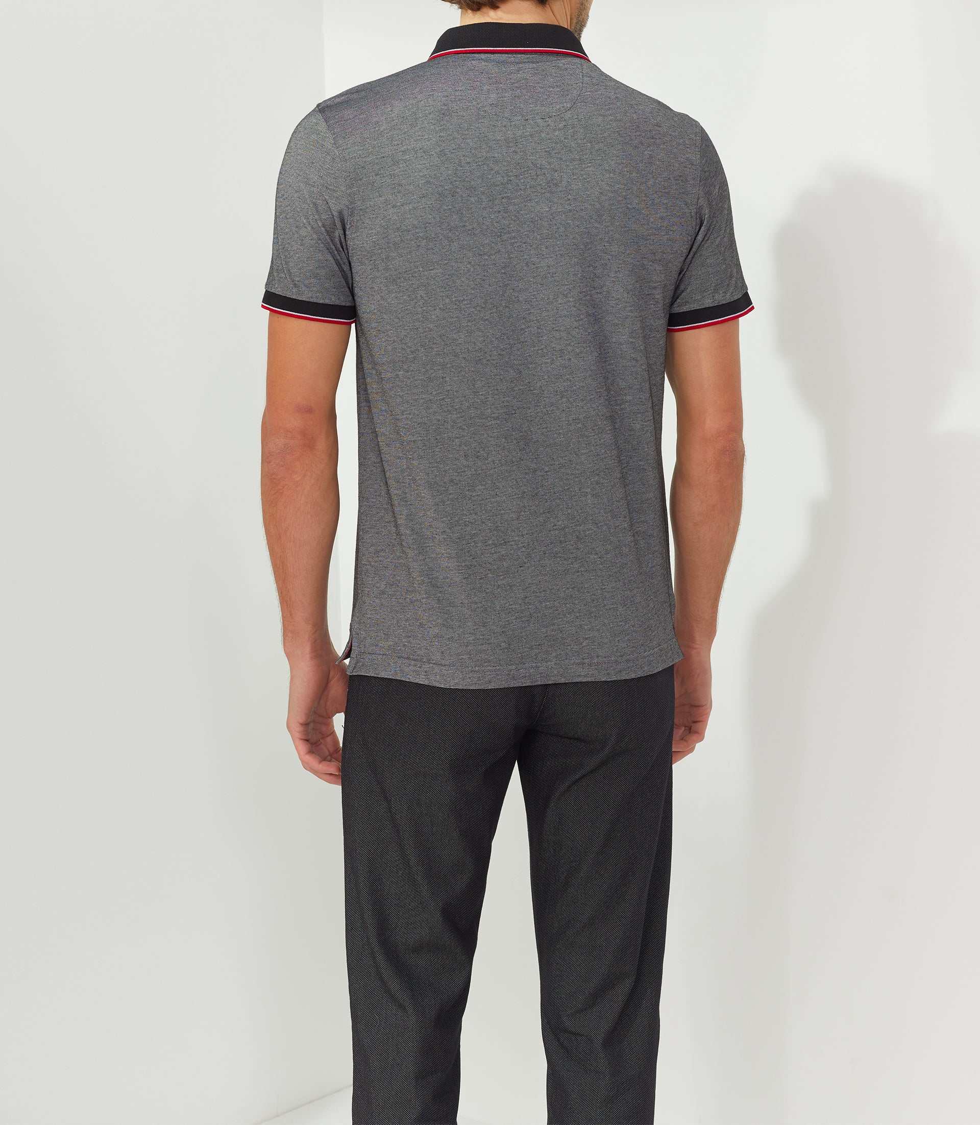 Polo jersey noir "Rally" - Image 3