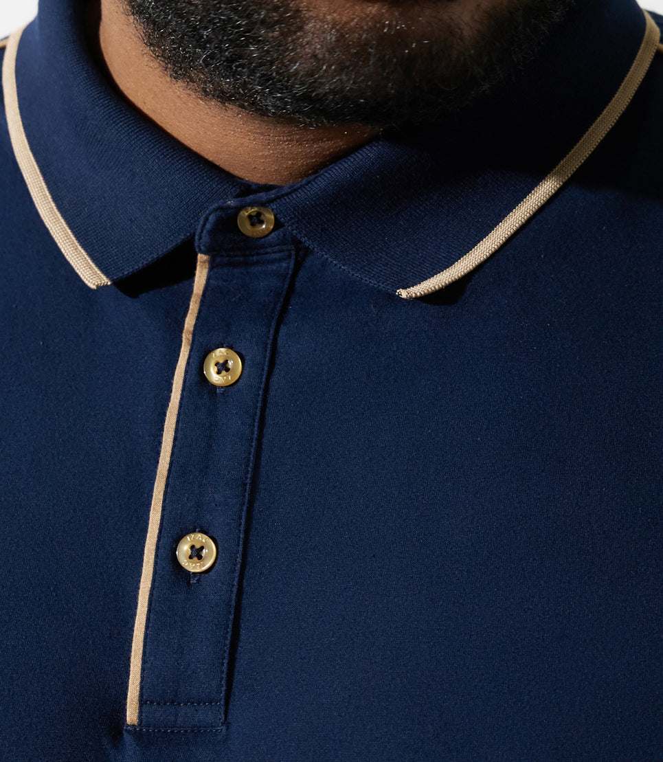 Polo uni marine GUILLAUMEBT - Image 3