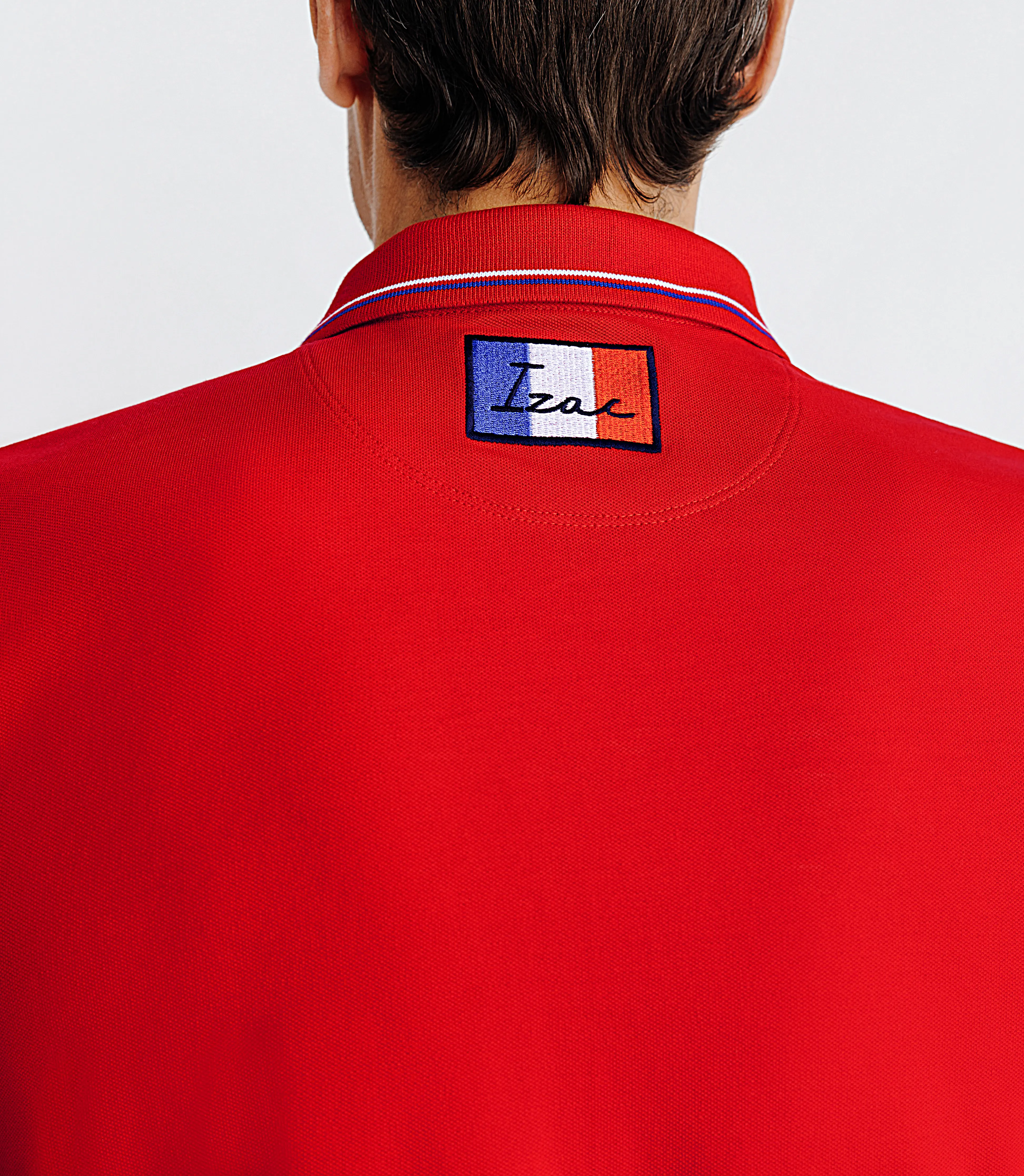 Polo piqué boutonné rouge - Image 5