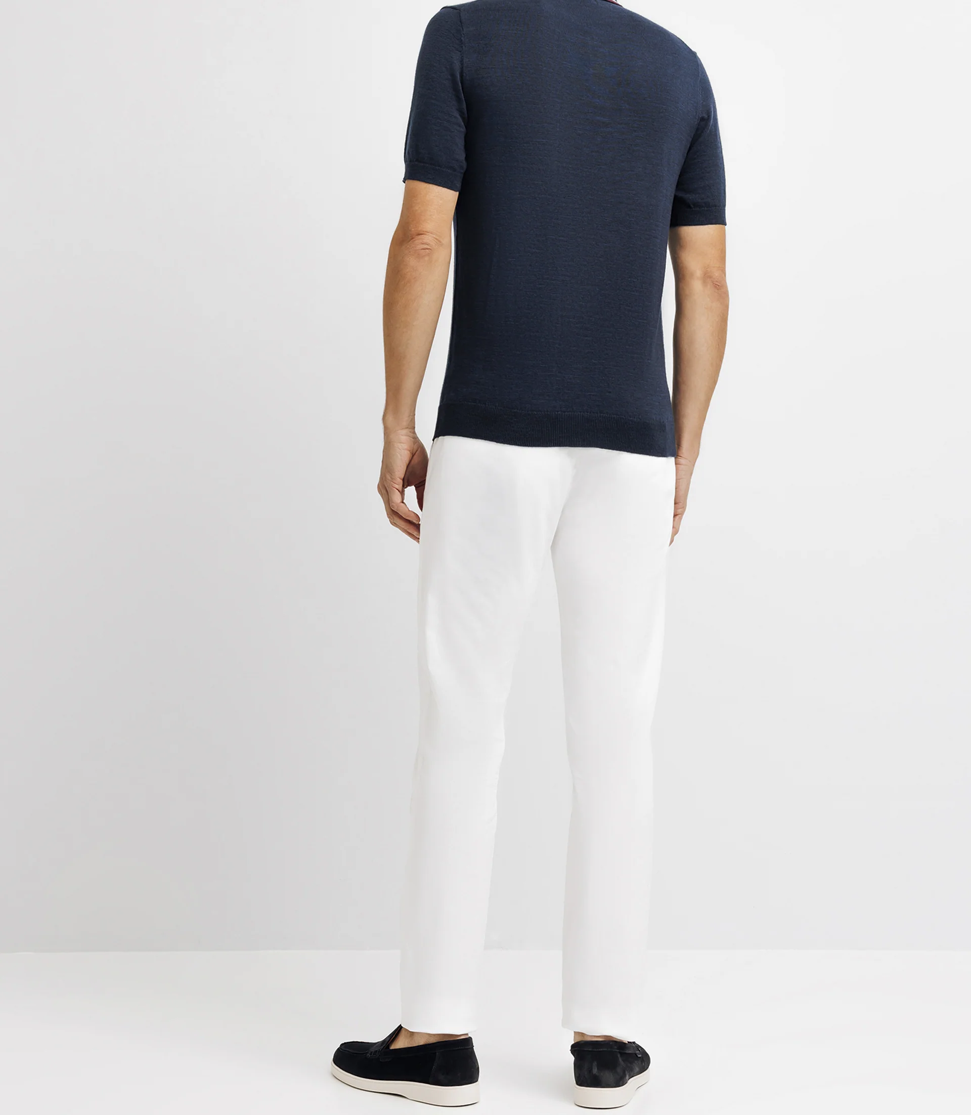 Polo en maille avec poche marine - Image 3