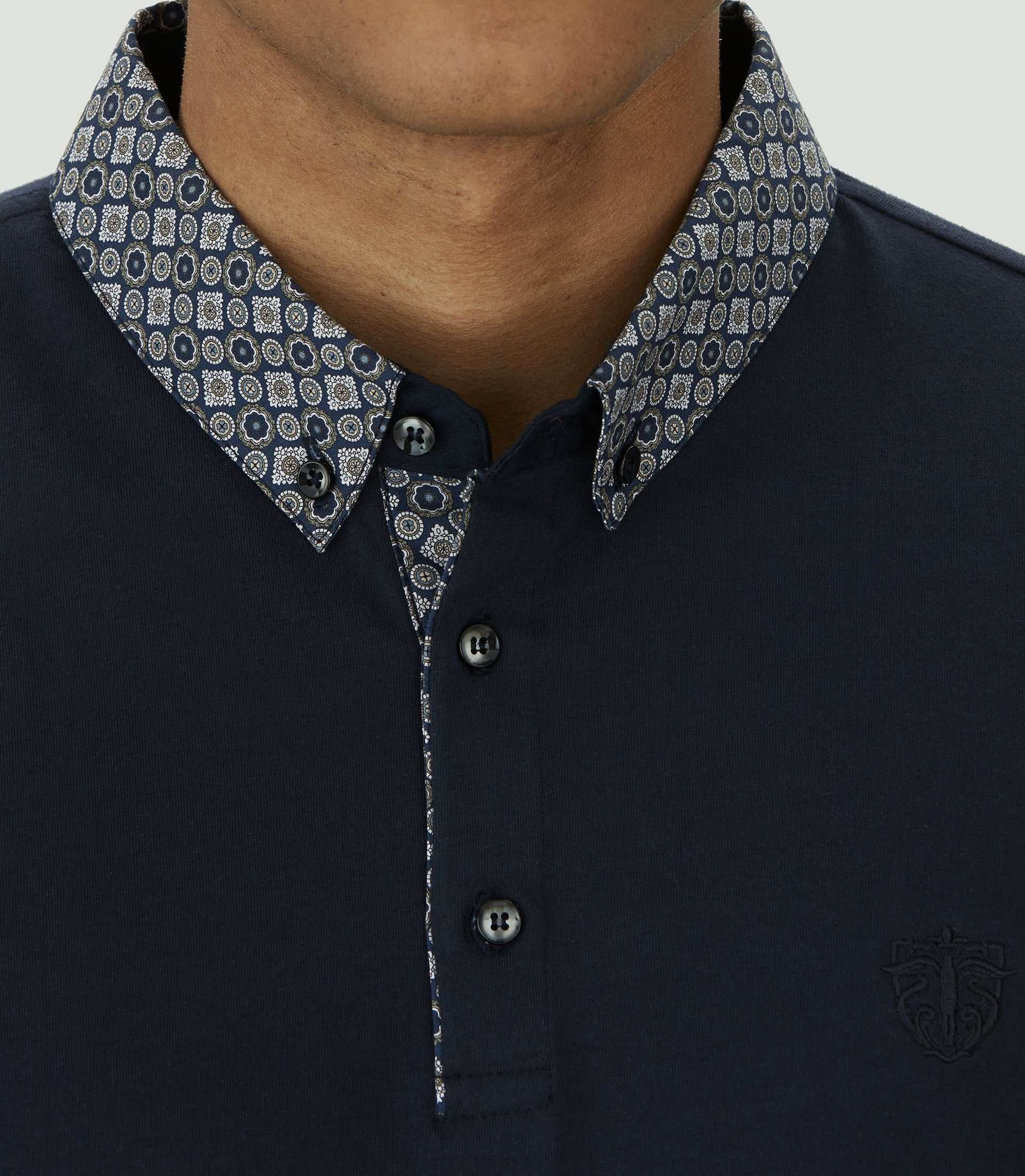 Polo manches longues marine "Calix" - Image 3