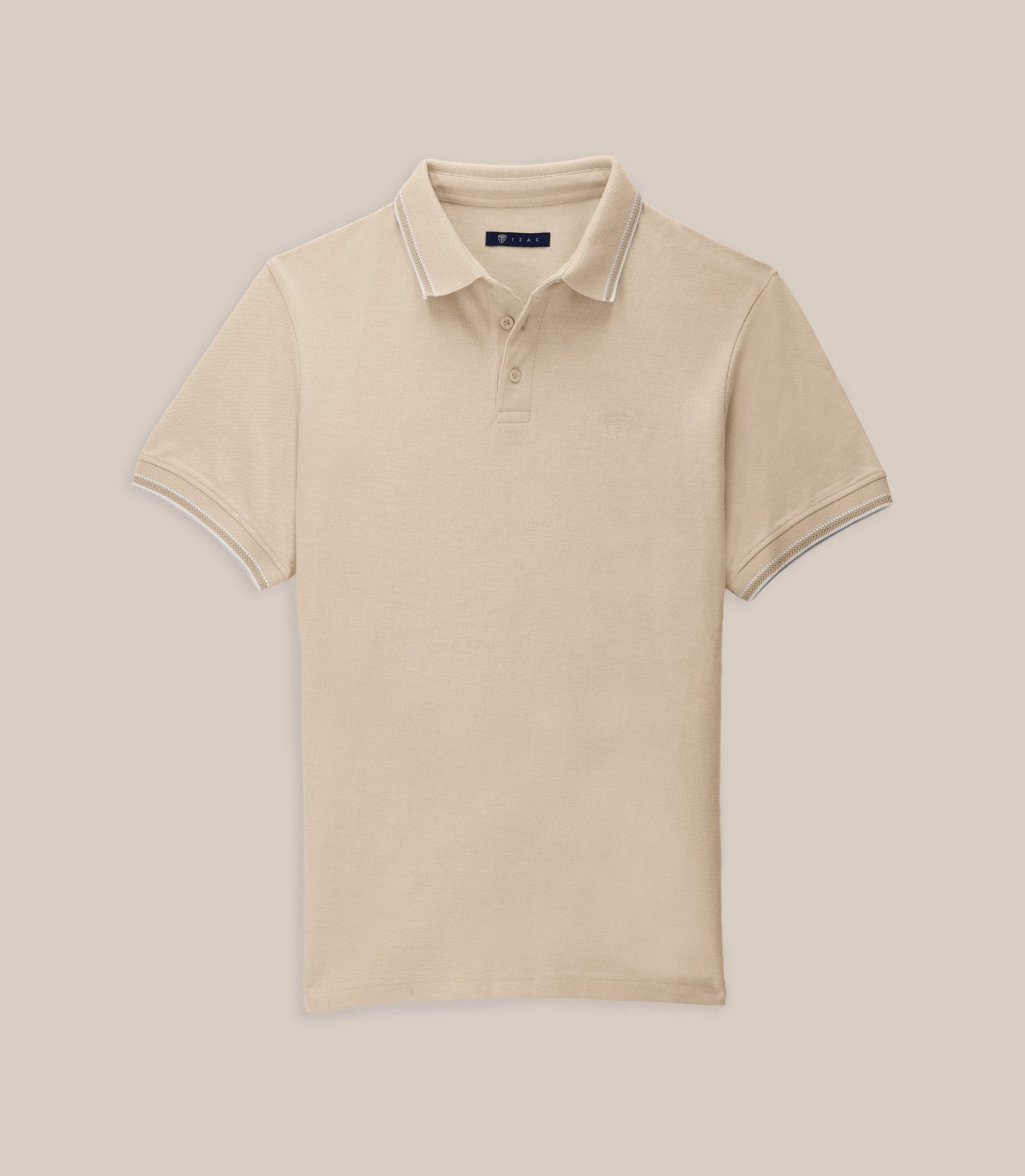 Polo nid d'abeille beige