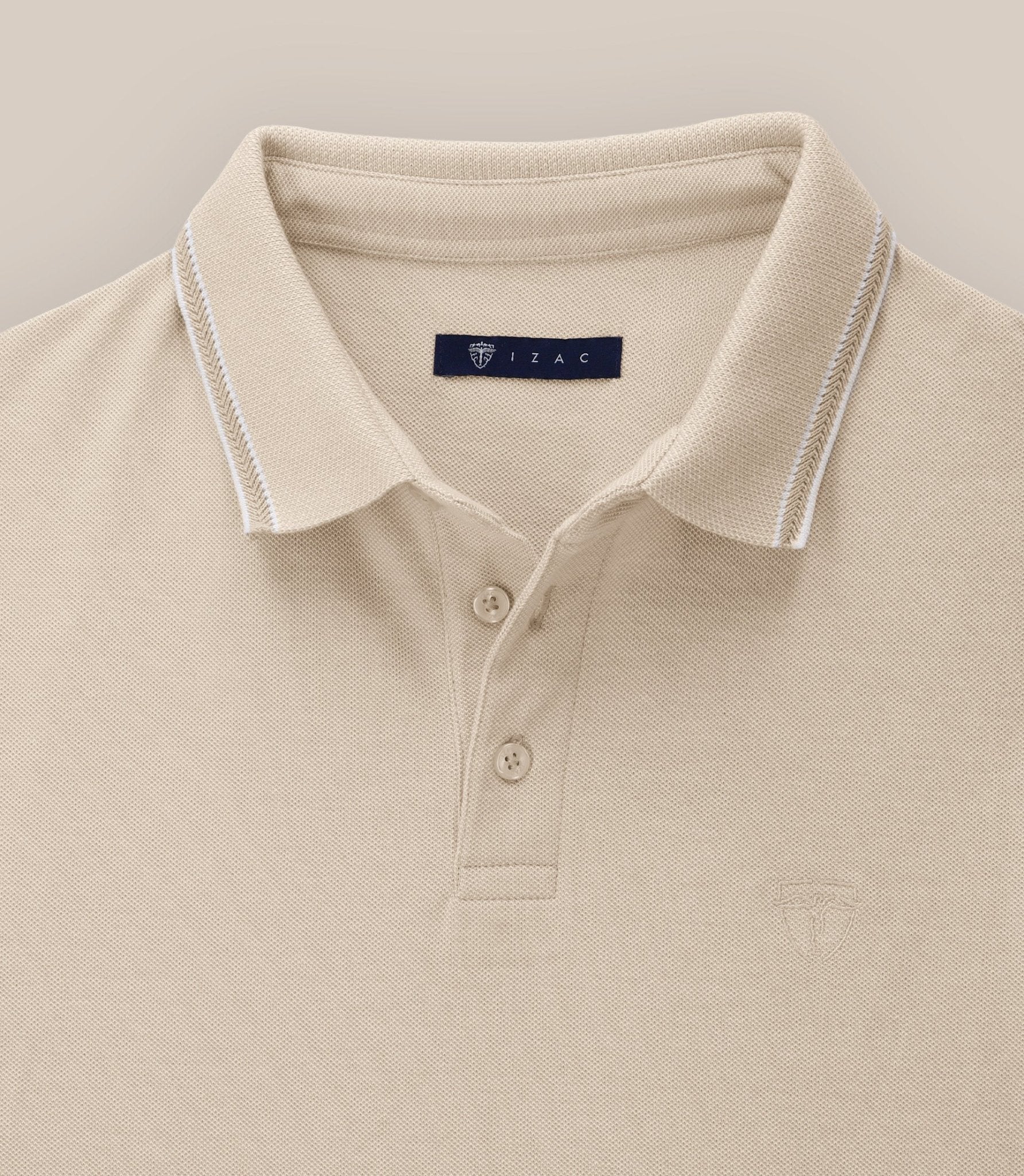 Polo nid d'abeille beige - Image 2