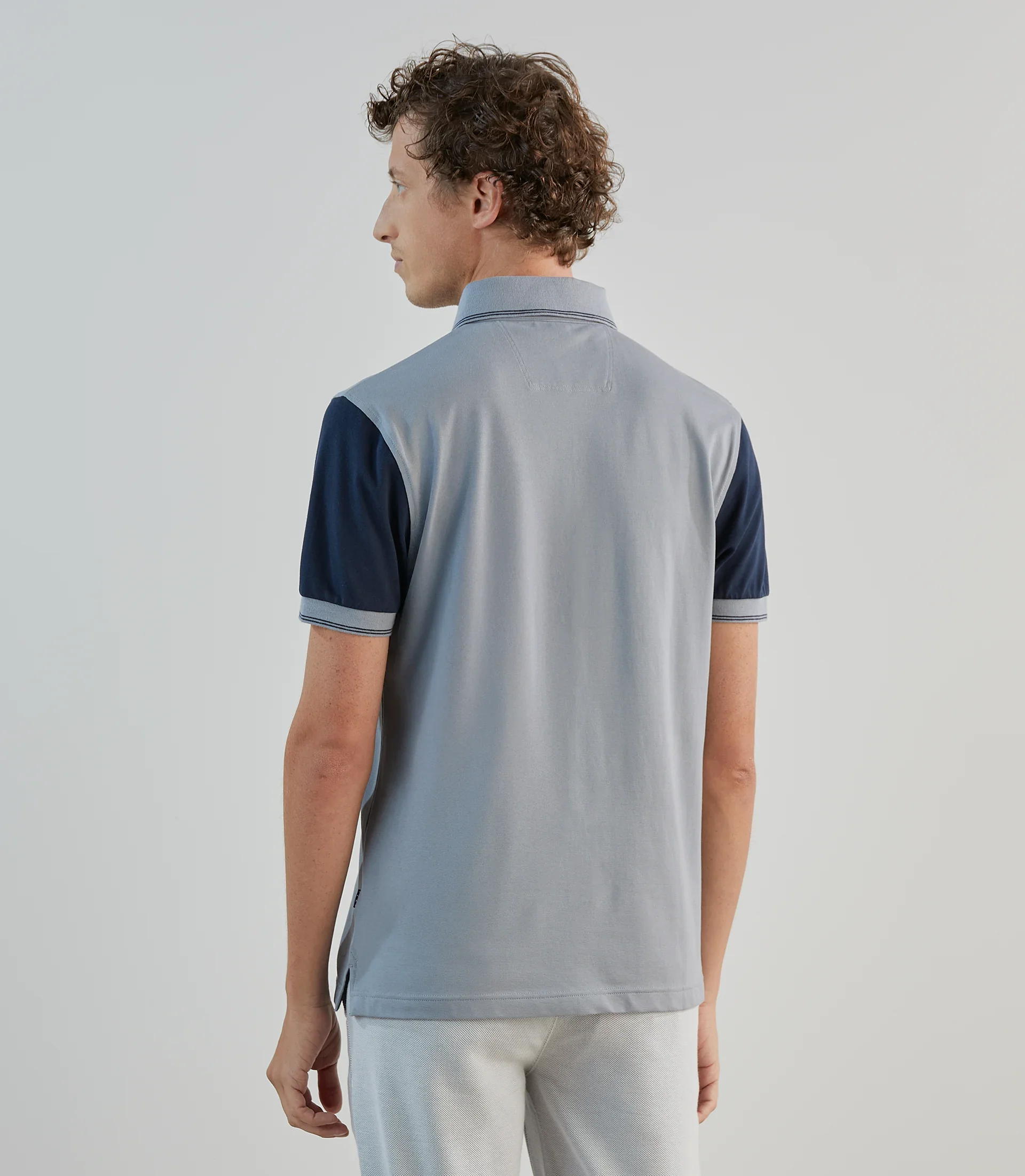 Polo piqué bleu gris clair - Image 5