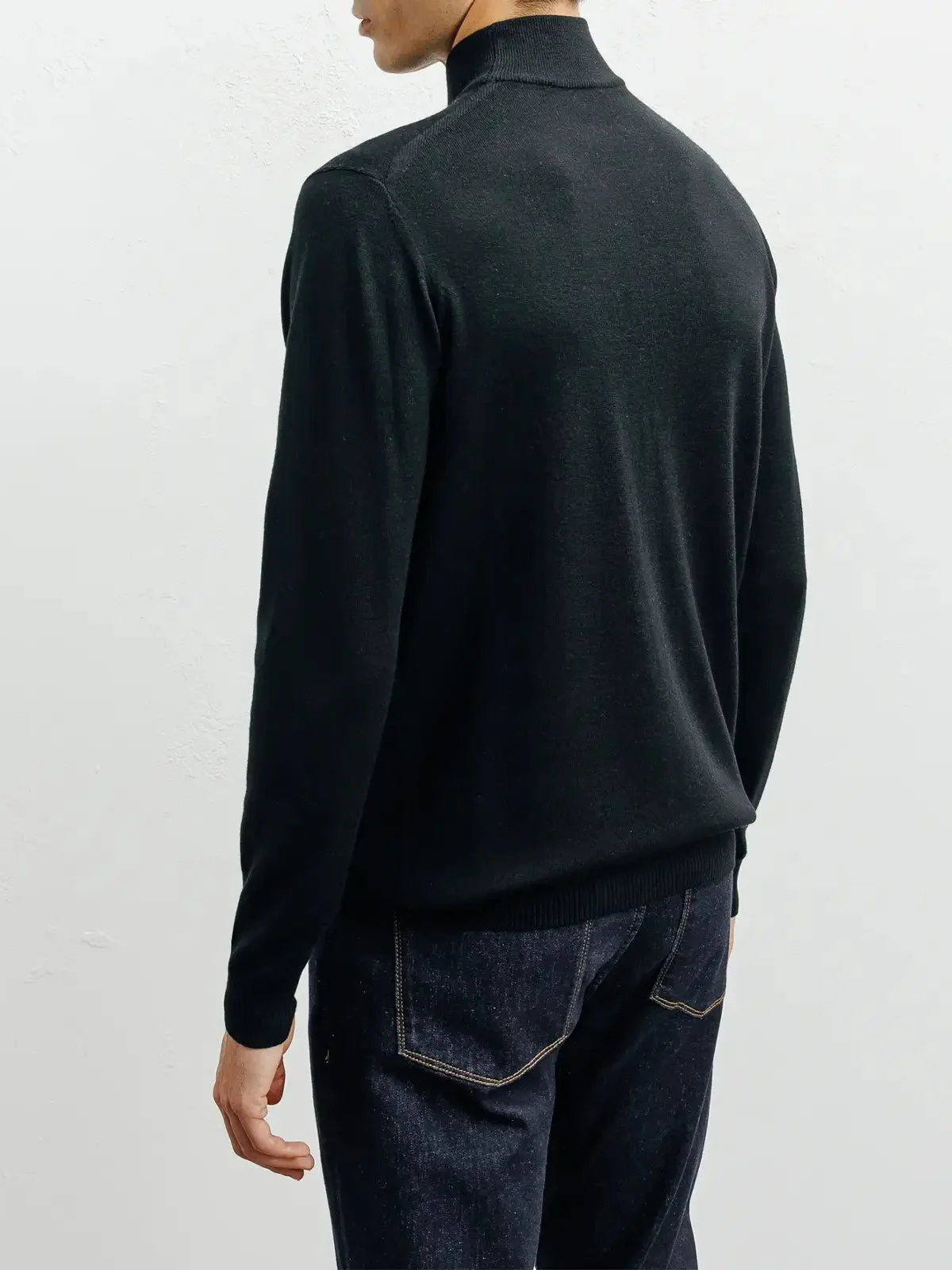 Pull col cheminée noir - Image 4