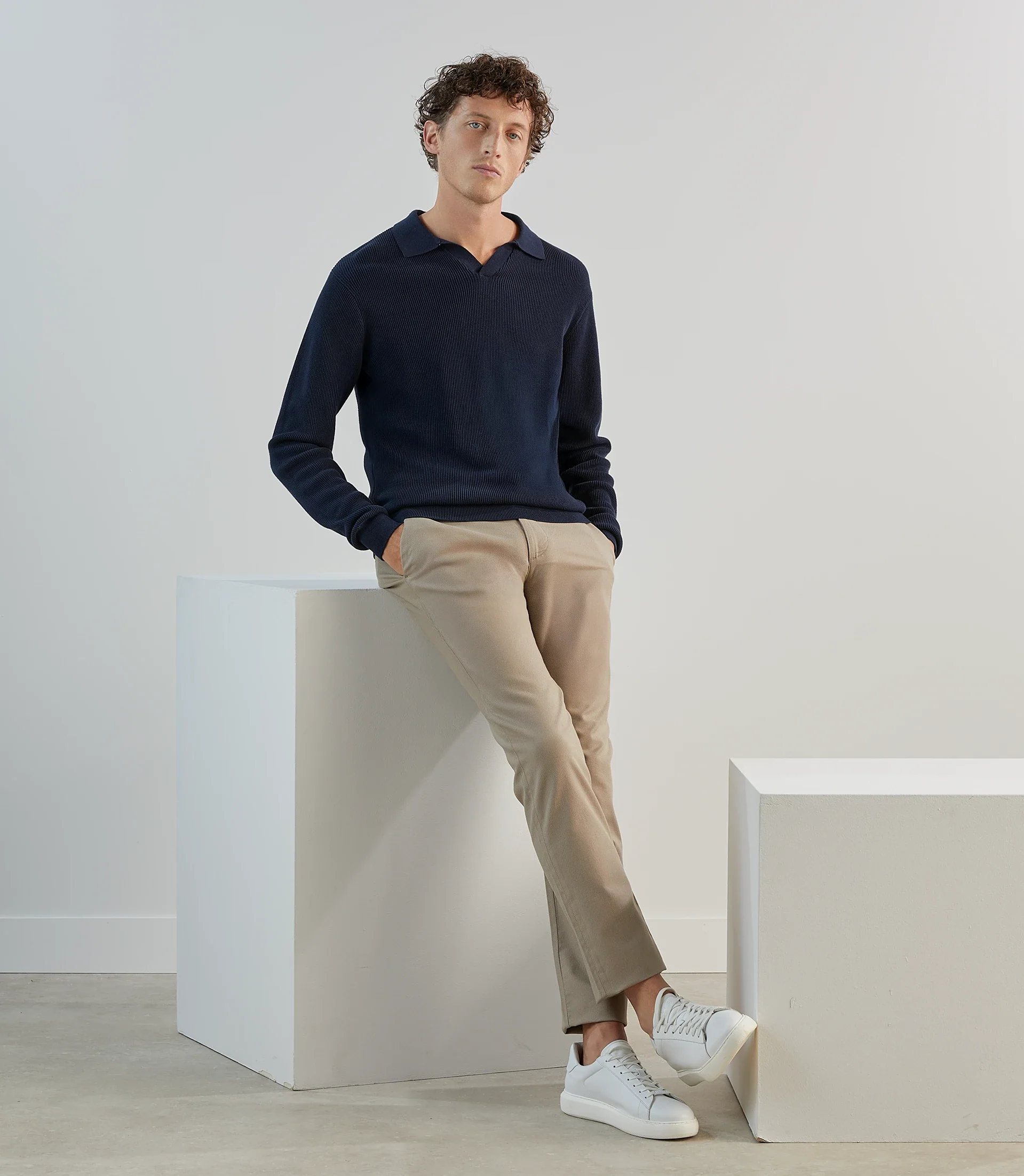 Pull col polo marine - Image 4
