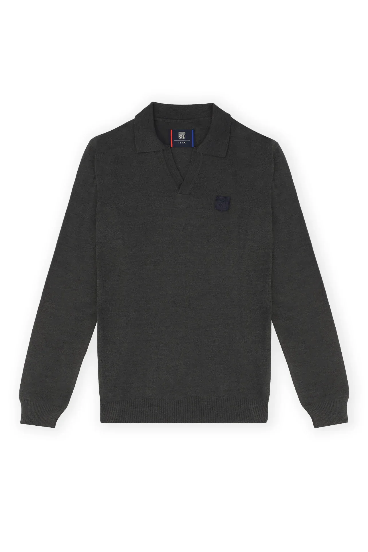 Pull col polo ouvert anthracite - Image 2