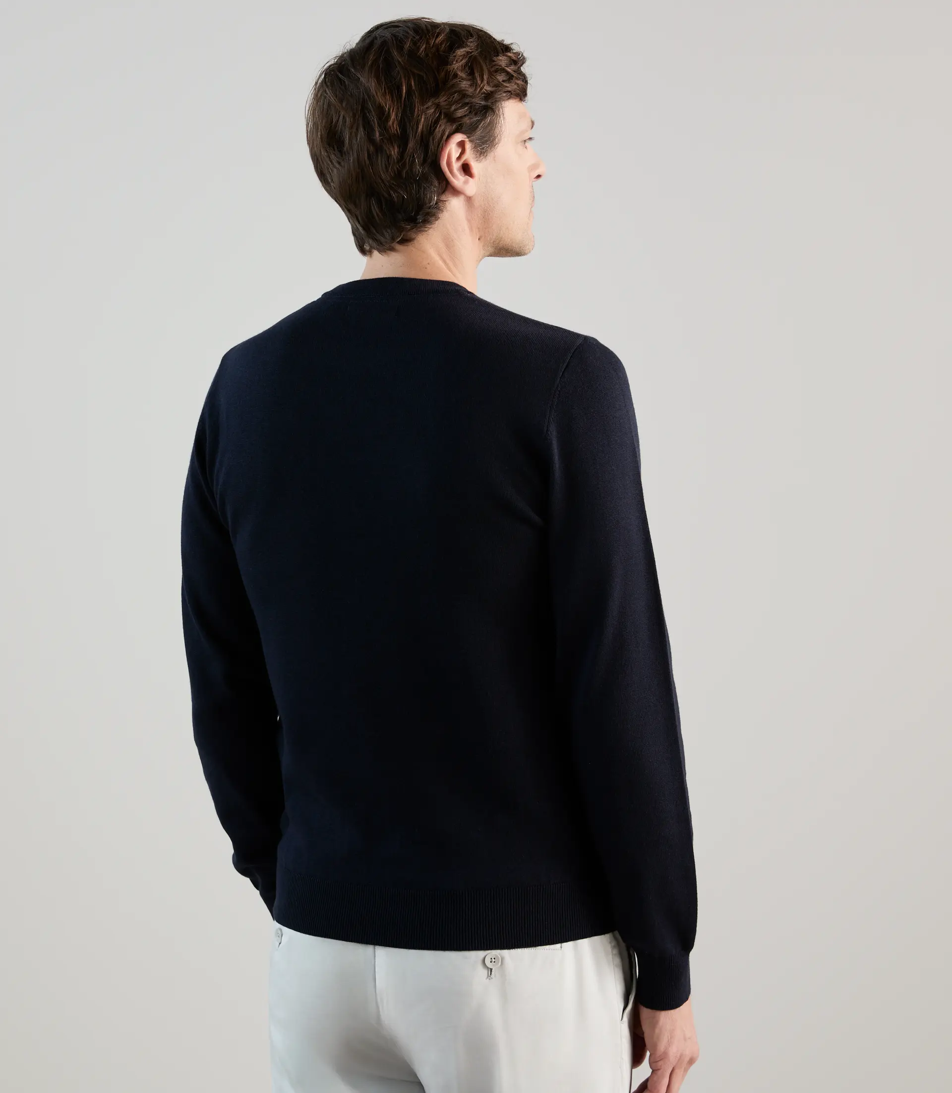 Pull avec poche bi-matière marine - Image 3