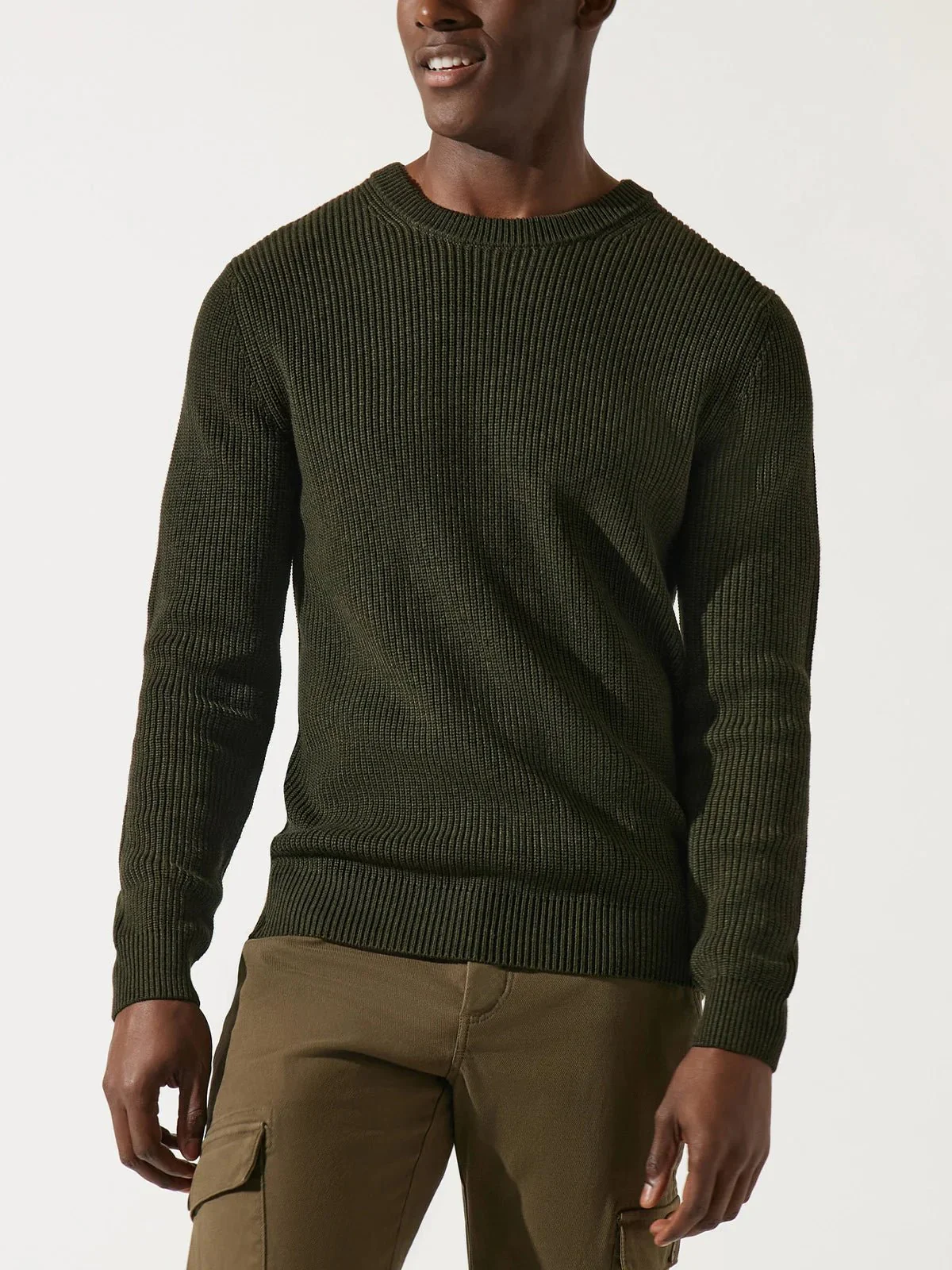 Pull col rond kaki - Image 2