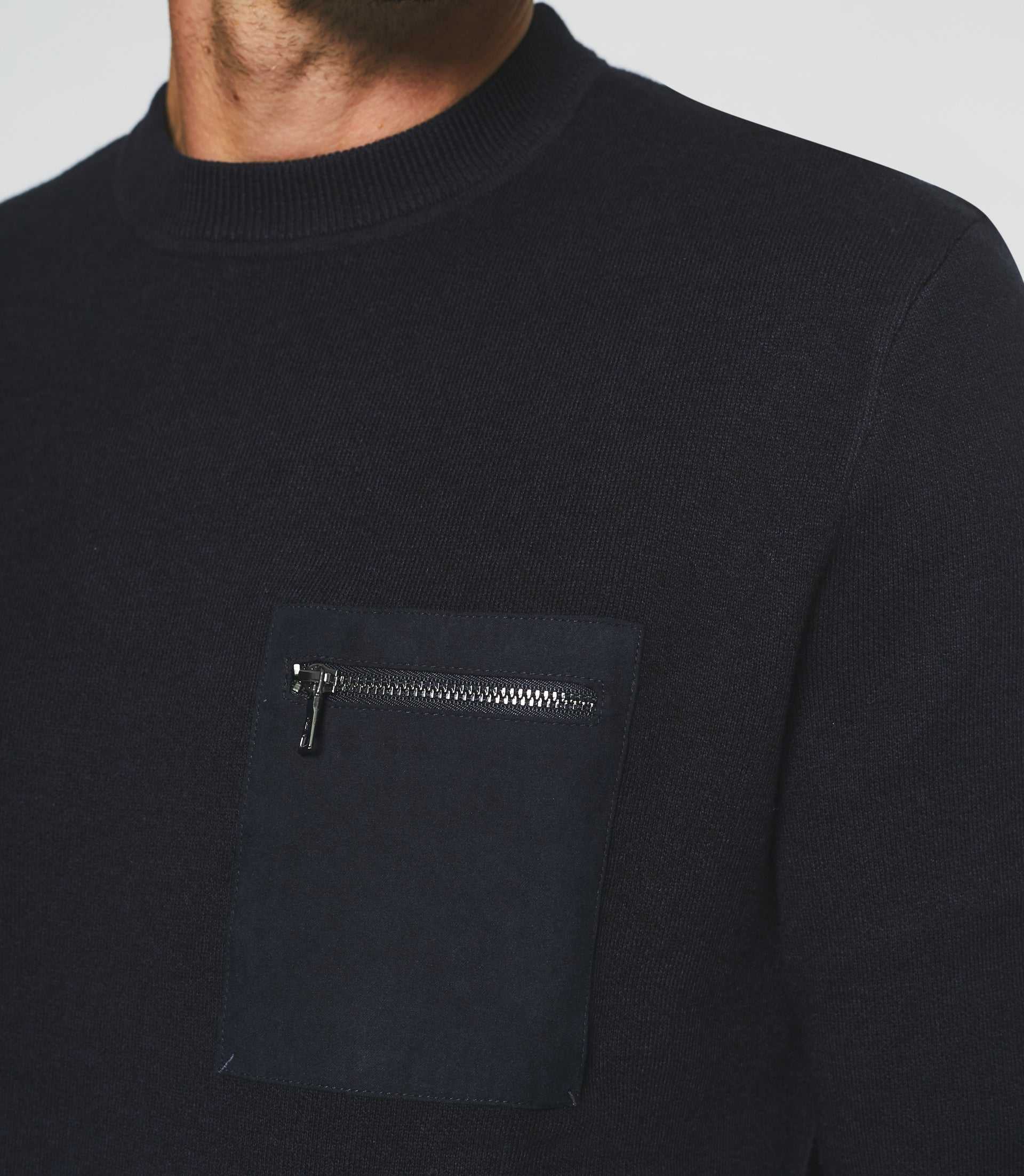 Pull col rond marine BRAD - Image 3