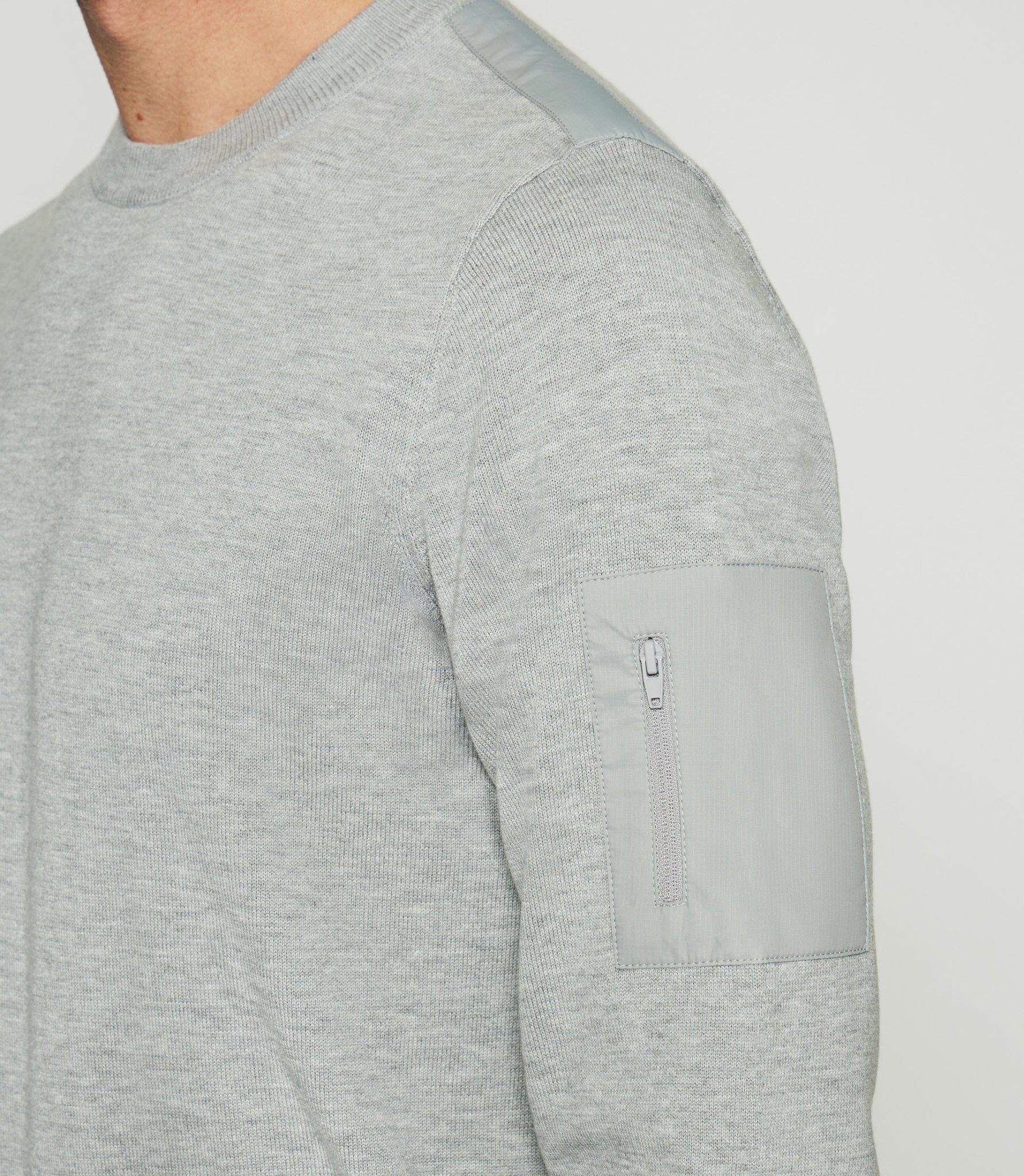 Pull col rond gris DAVID - Image 3