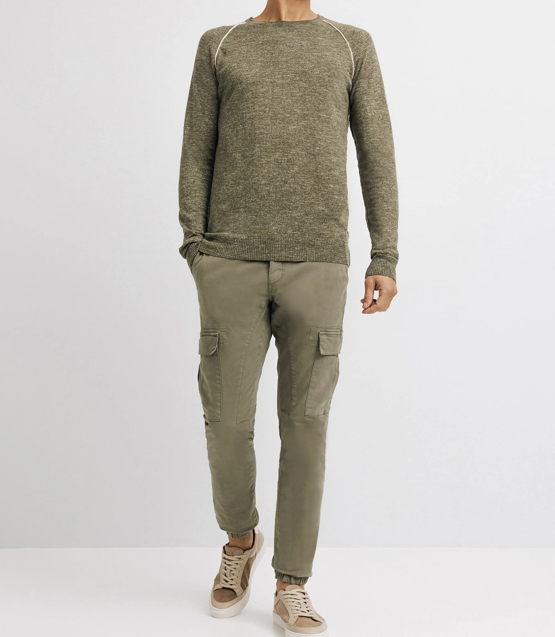 Pull col rond kaki - Image 2