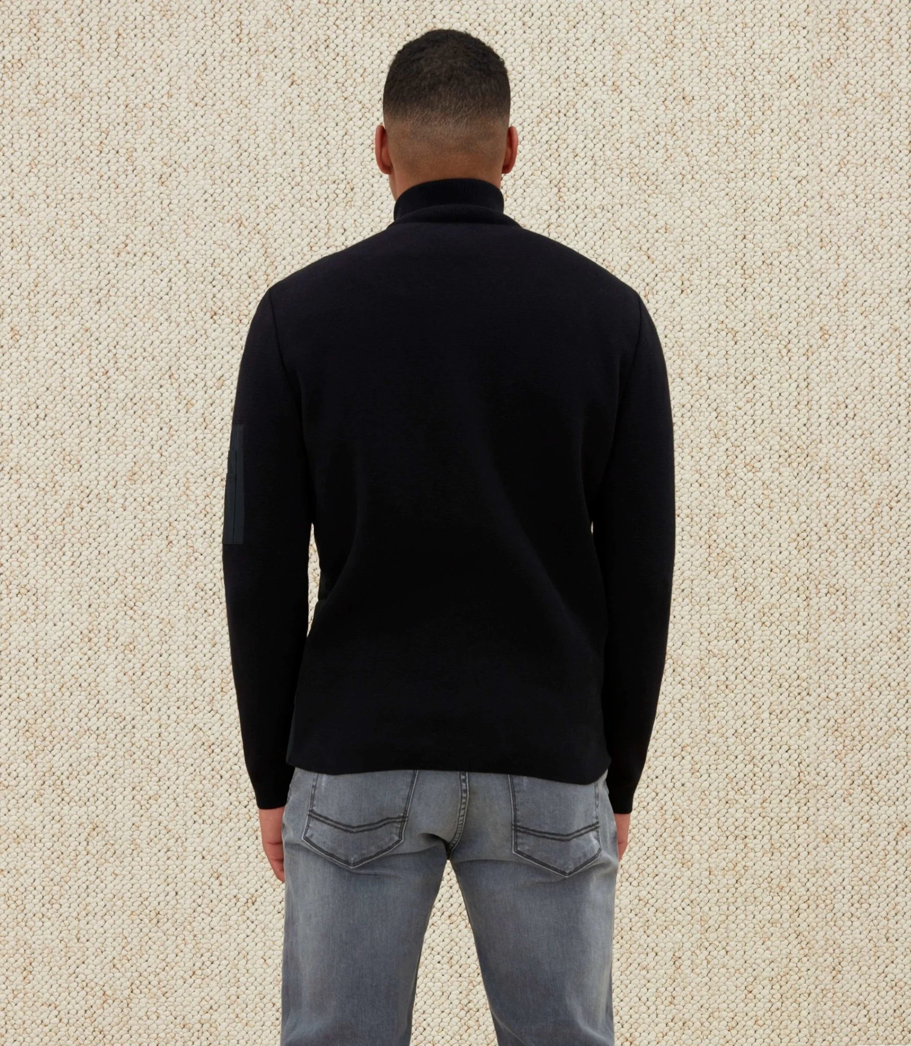 Sweat zippé col montant noir "SWlionel" - Image 3