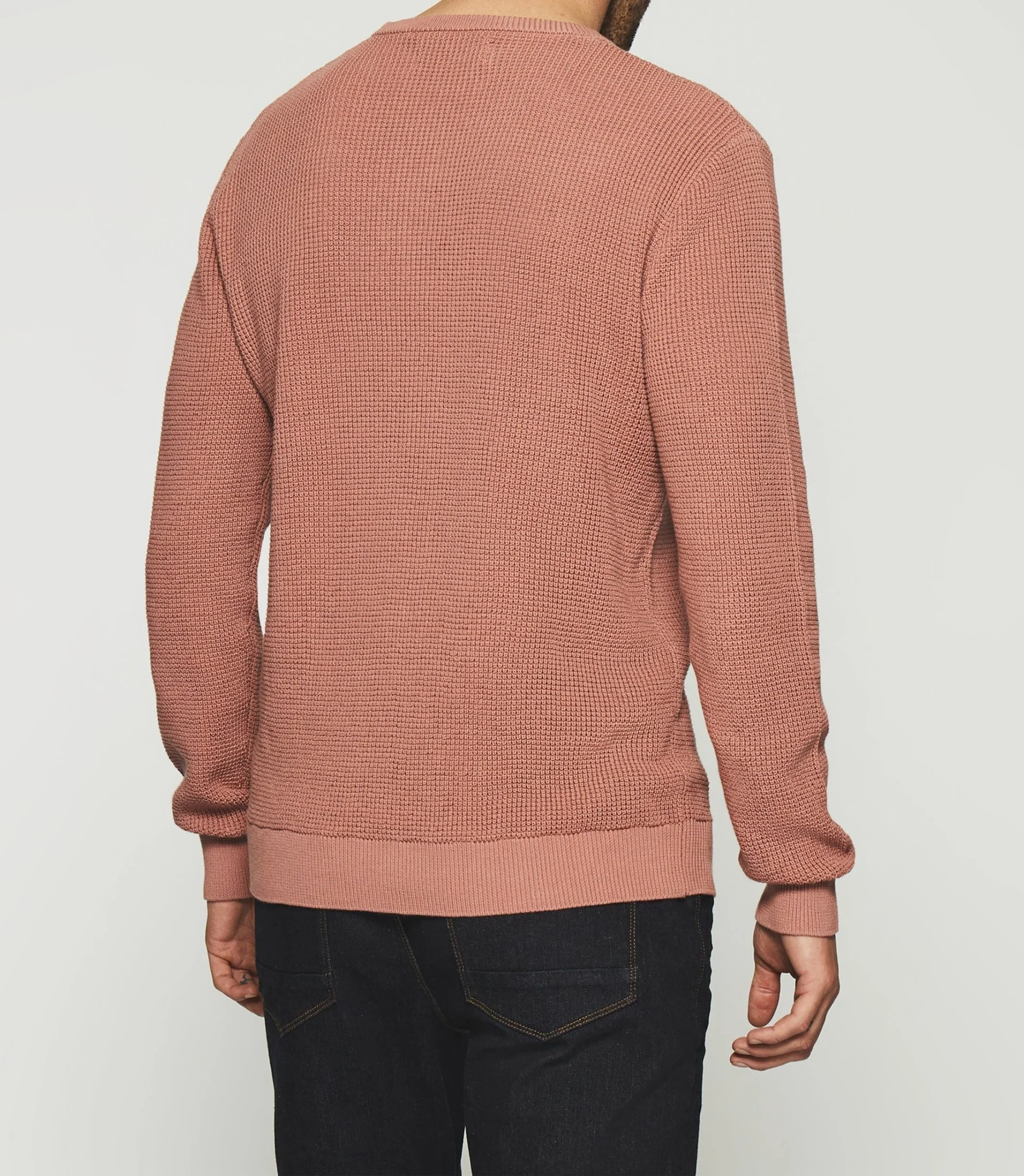 Pull col rond en coton rose DJANGO - Image 3