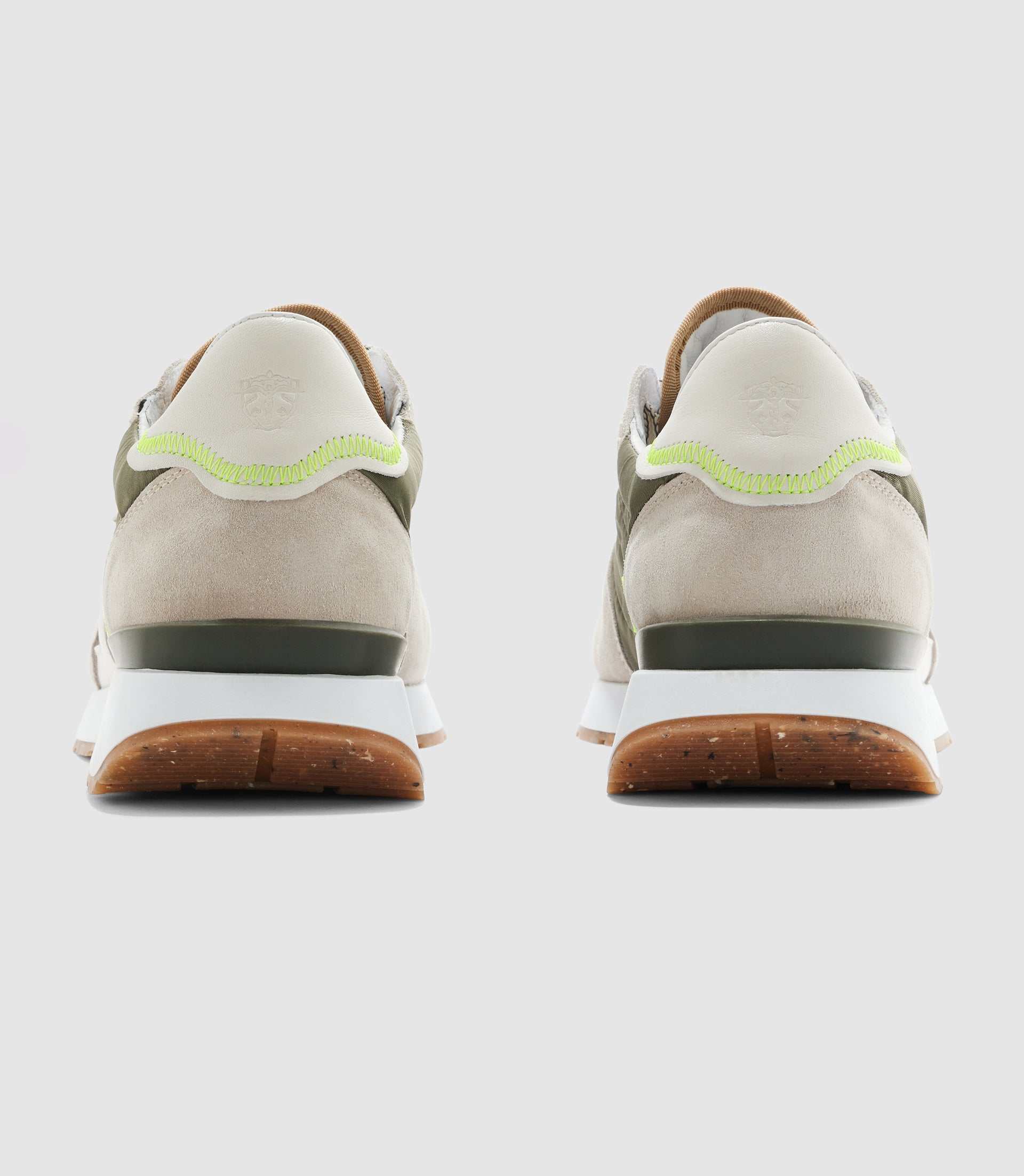 Sneakers taupe et kaki "Edisson" - Image 3