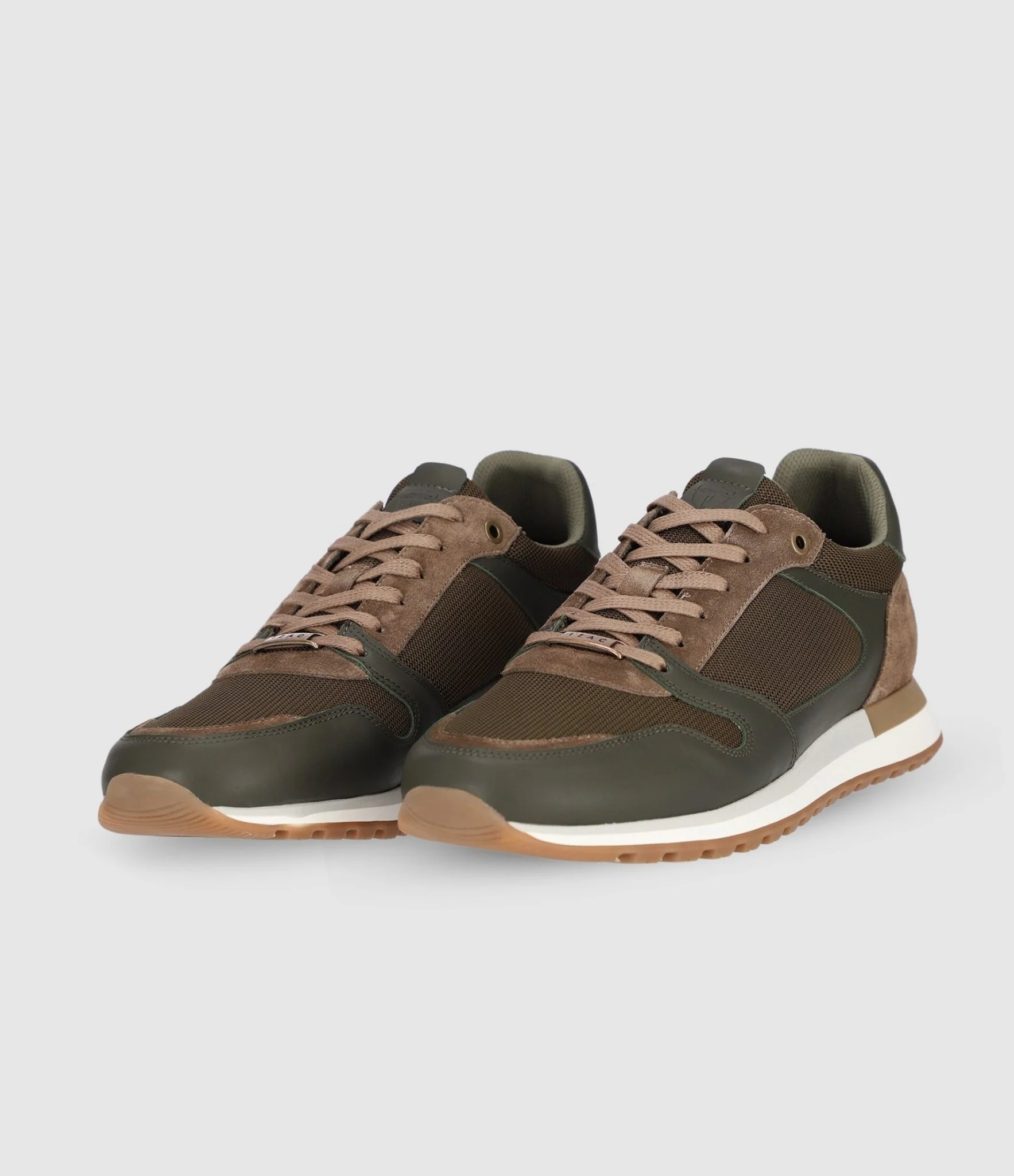 Sneakers suède et textile kaki ORLAND - Image 4