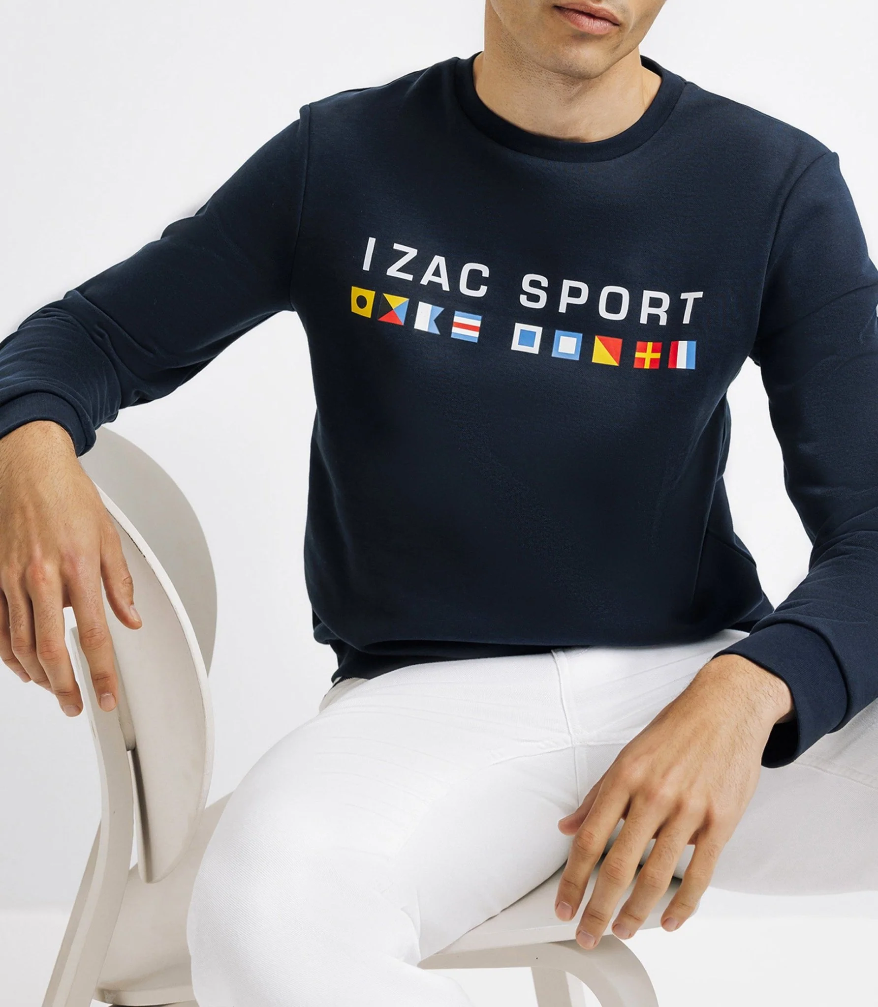 Pull sweat avec drapeaux marine - Image 3