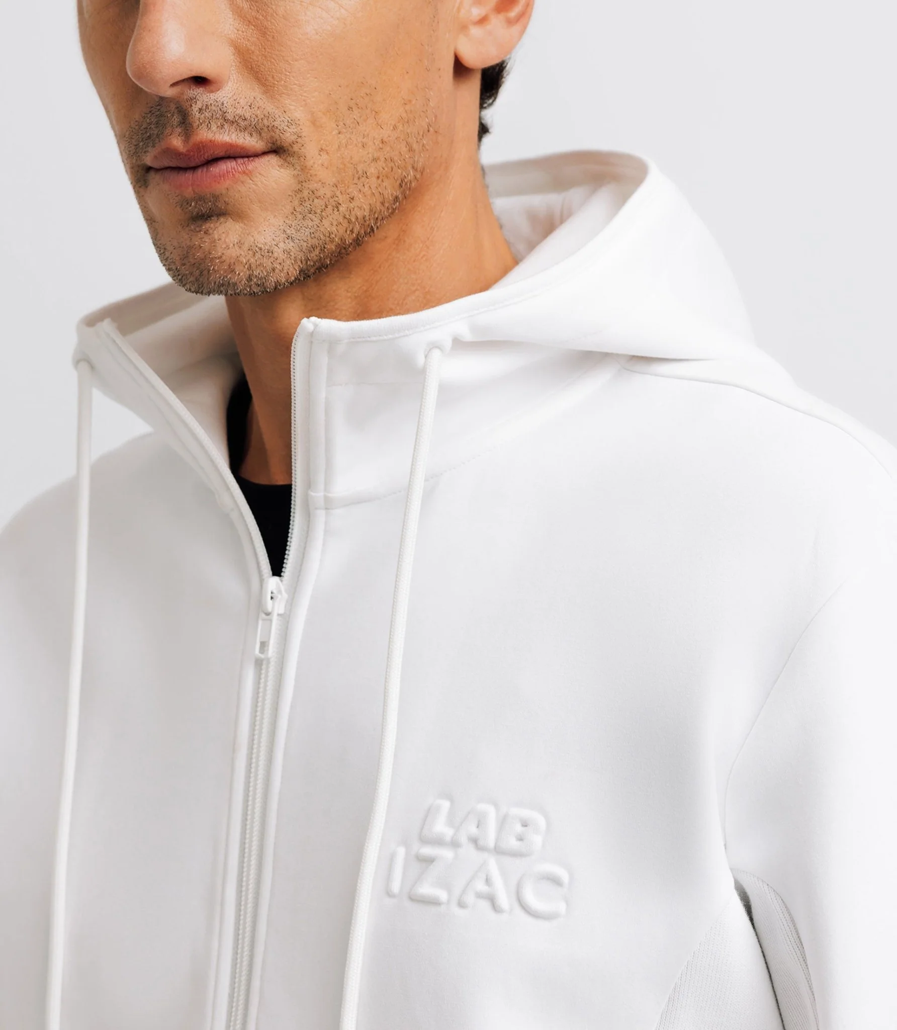 Pull sweat à capuche blanc - Image 3