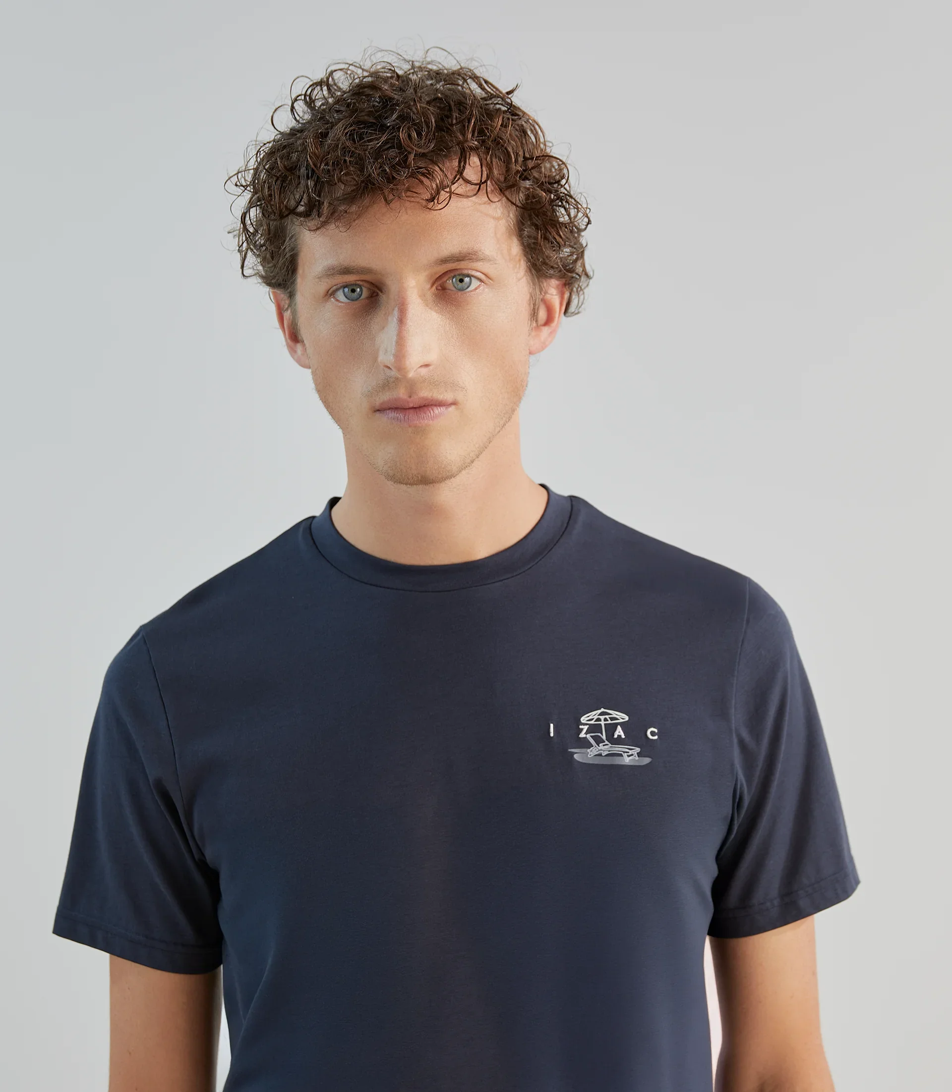T-shirt col rond marine - Image 2