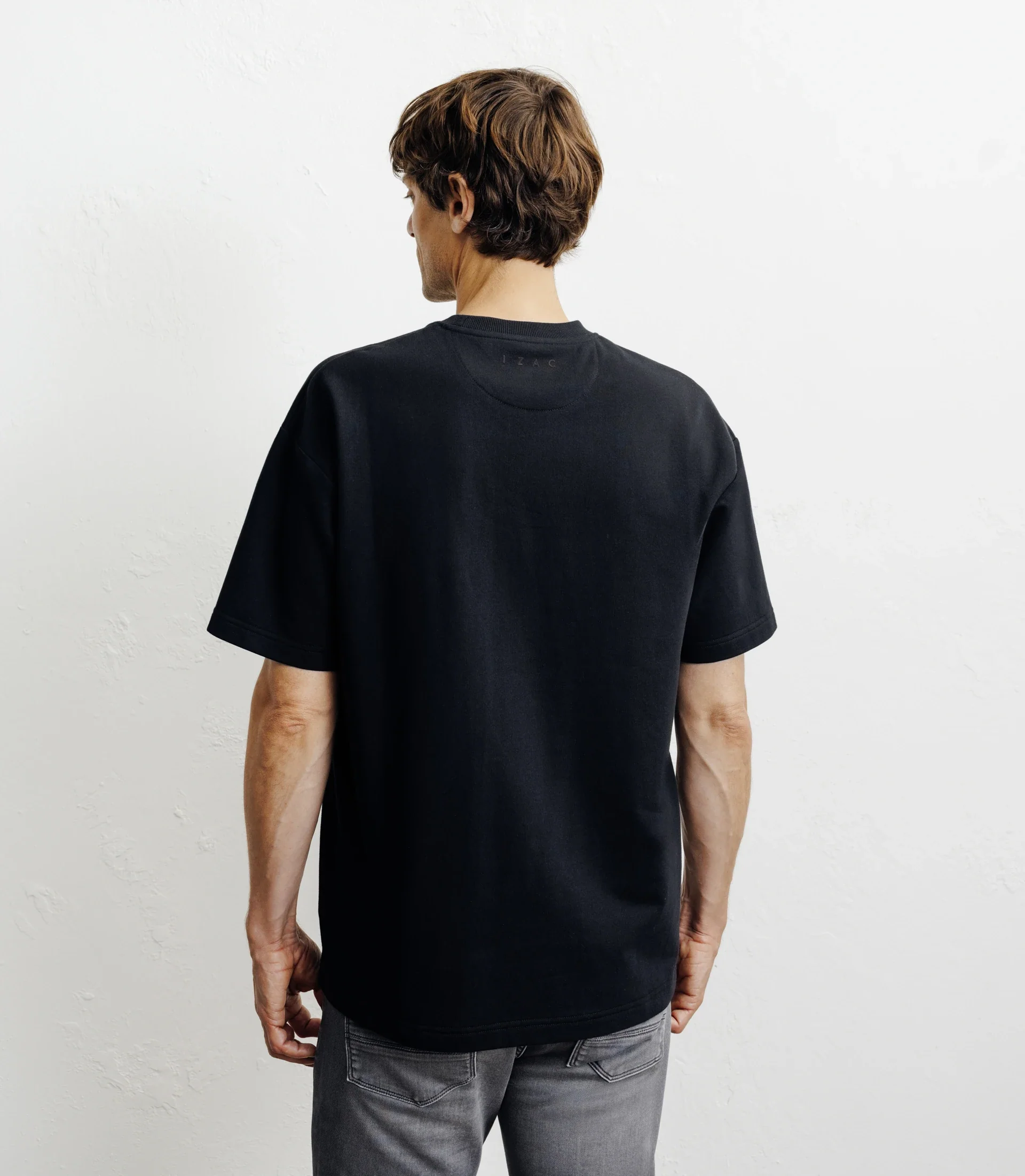 T-shirt oversize col rond noir - Image 4