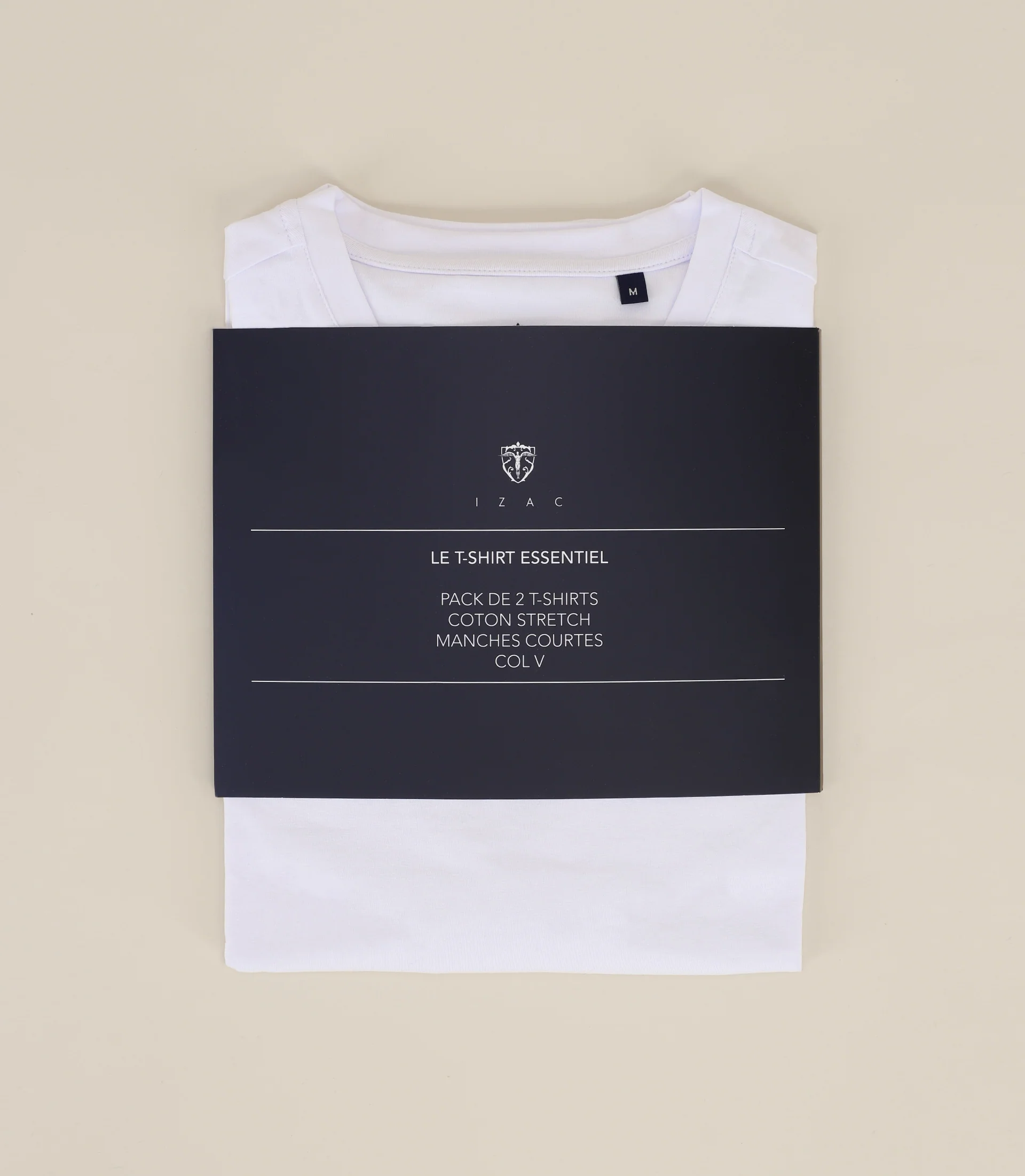 Pack de 2 t-shirts col V blanc